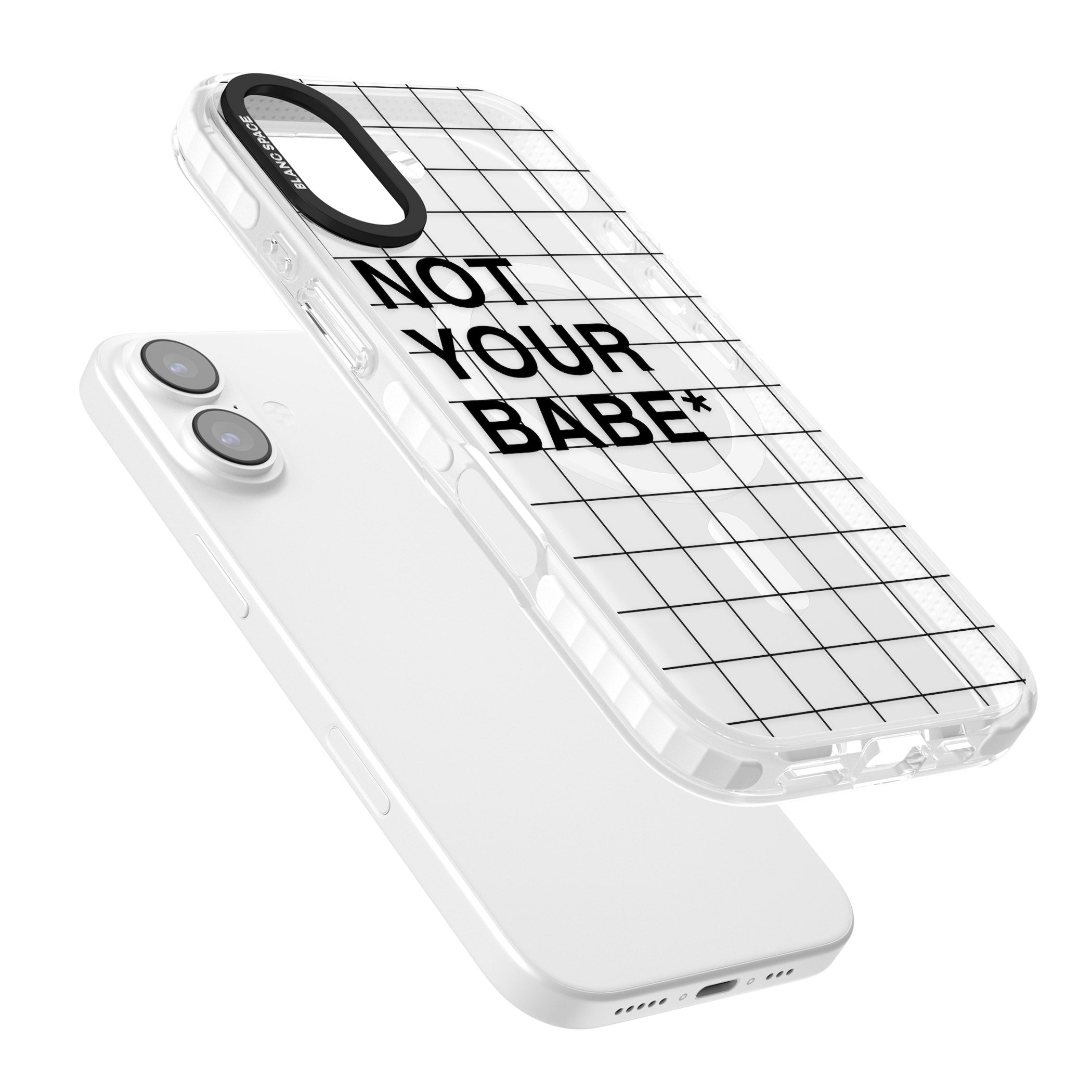 Not Your Babe iPhone 17 Impact Pro Clear Phone Case Colours
