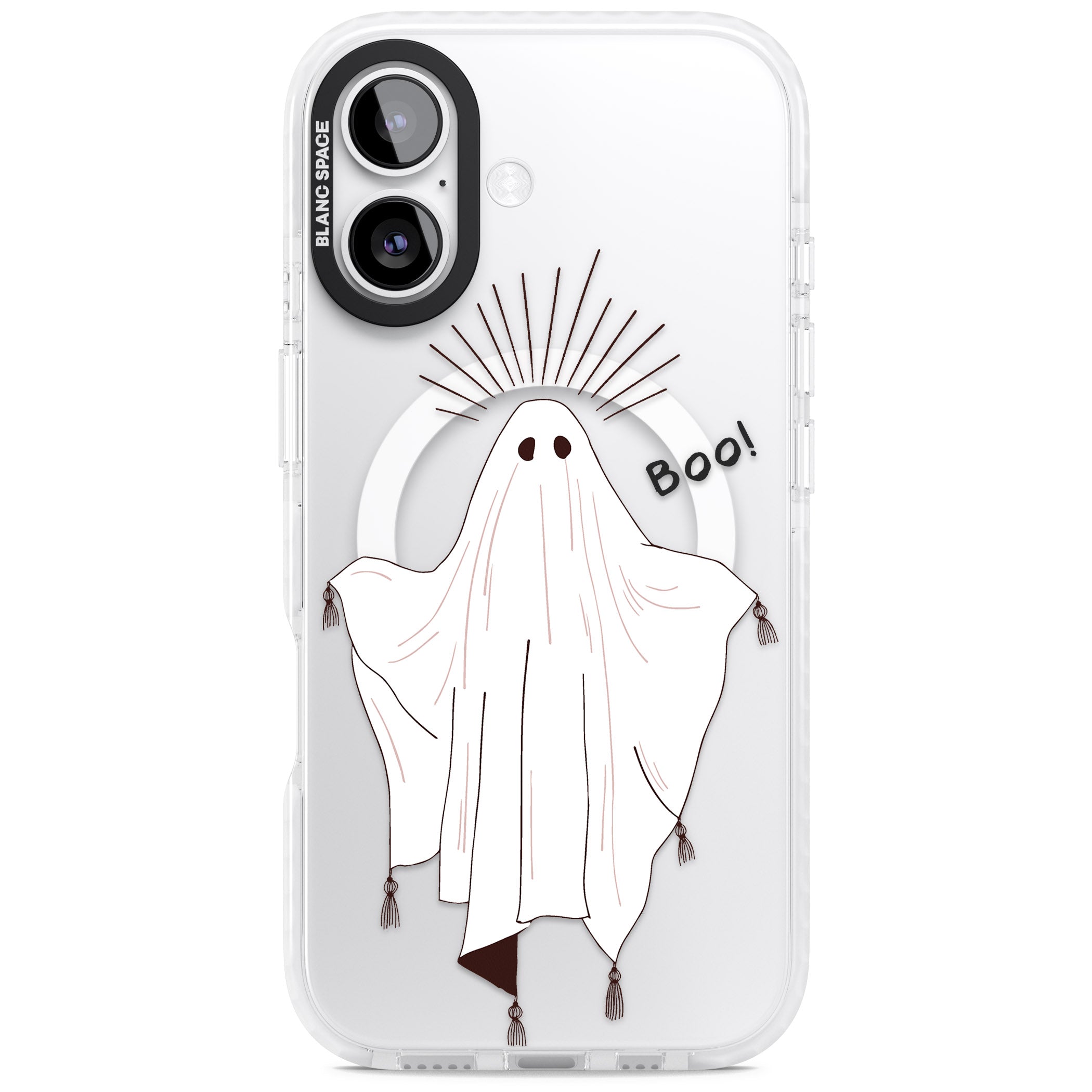 Boo! iPhone 17 Impact Pro Clear Phone Case