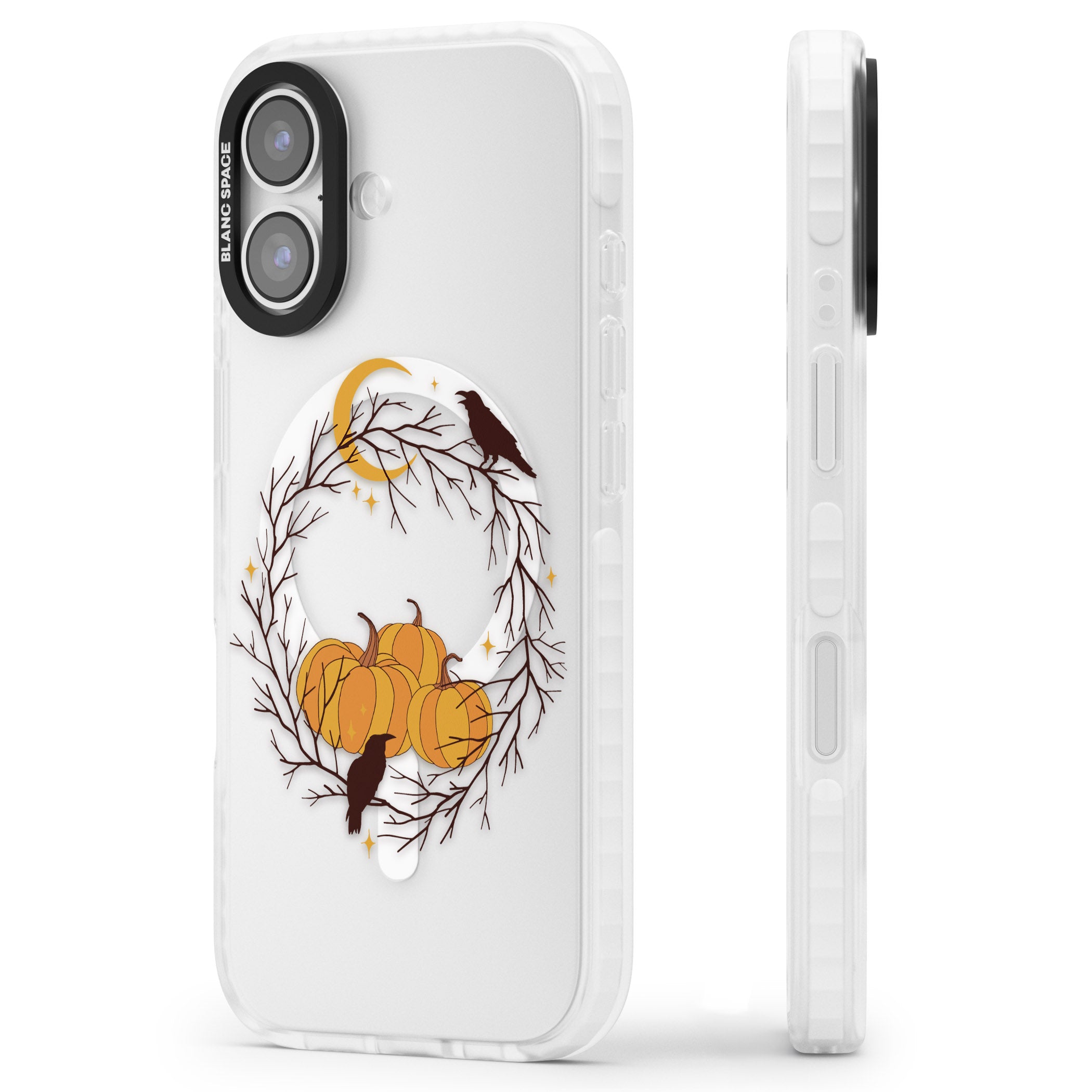 Pumpkin Patch iPhone 17 Impact Pro Clear Phone Case Side Profile