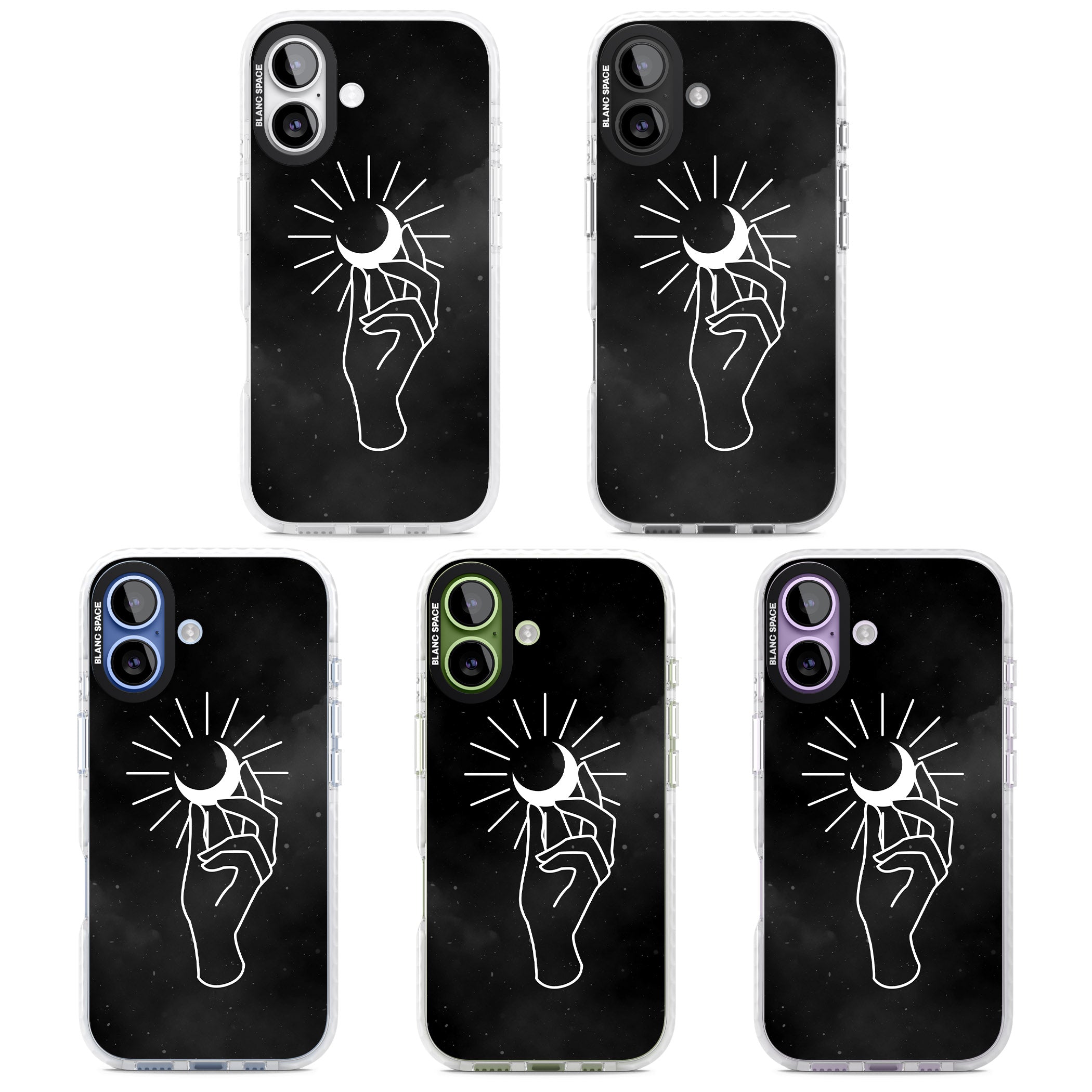Hand Holding Celestial Moon iPhone 17 Impact Pro Clear Phone Case APT Impact Protection