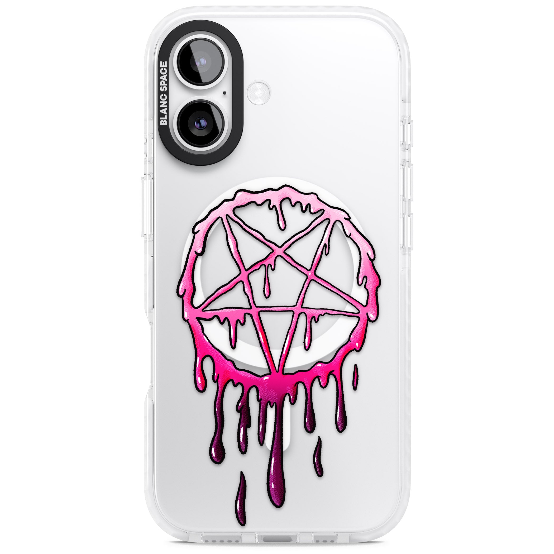 Pentagram Of Blood iPhone 17 Impact Pro Clear Phone Case