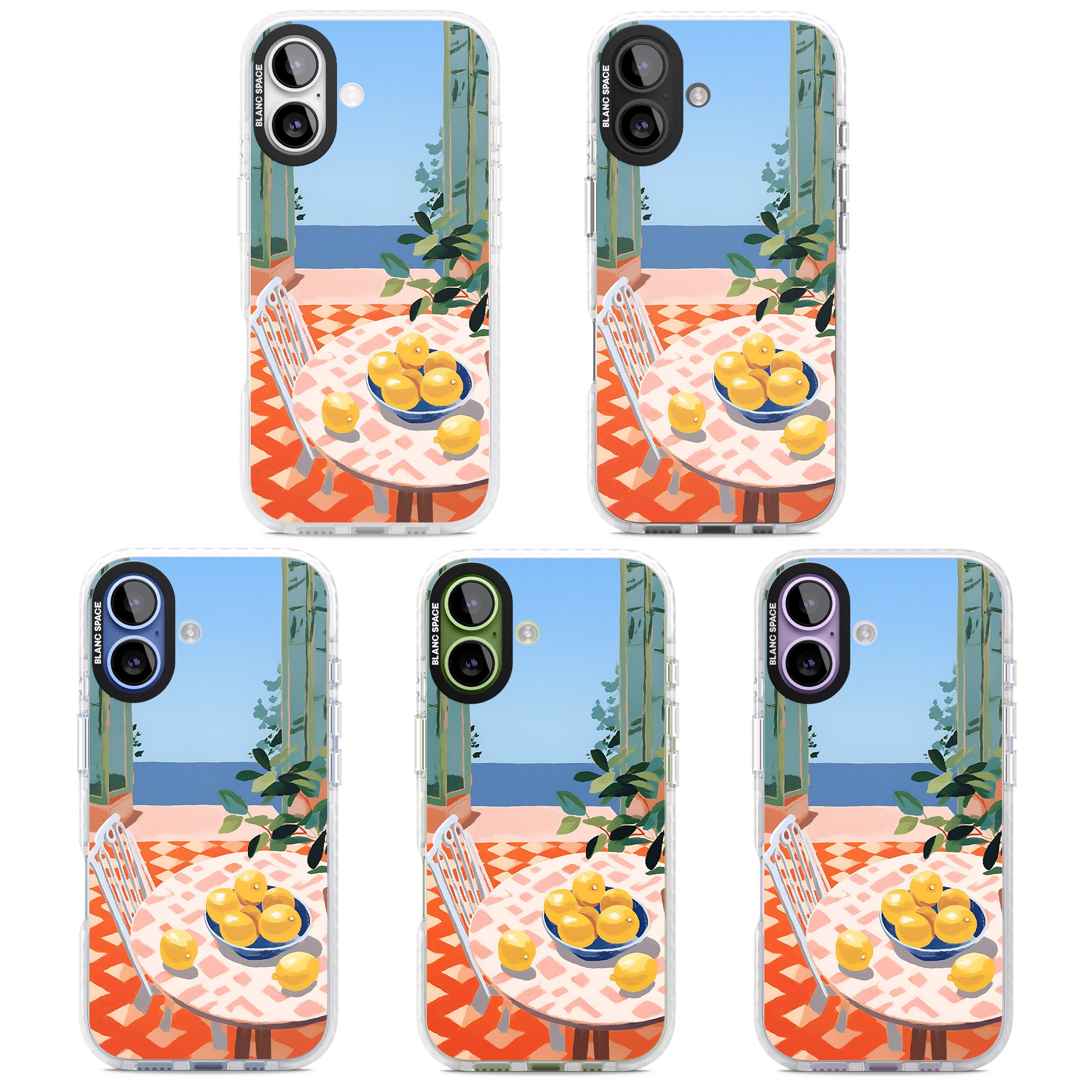 Seaside Lemons iPhone 17 Impact Pro Clear Phone Case APT Impact Protection