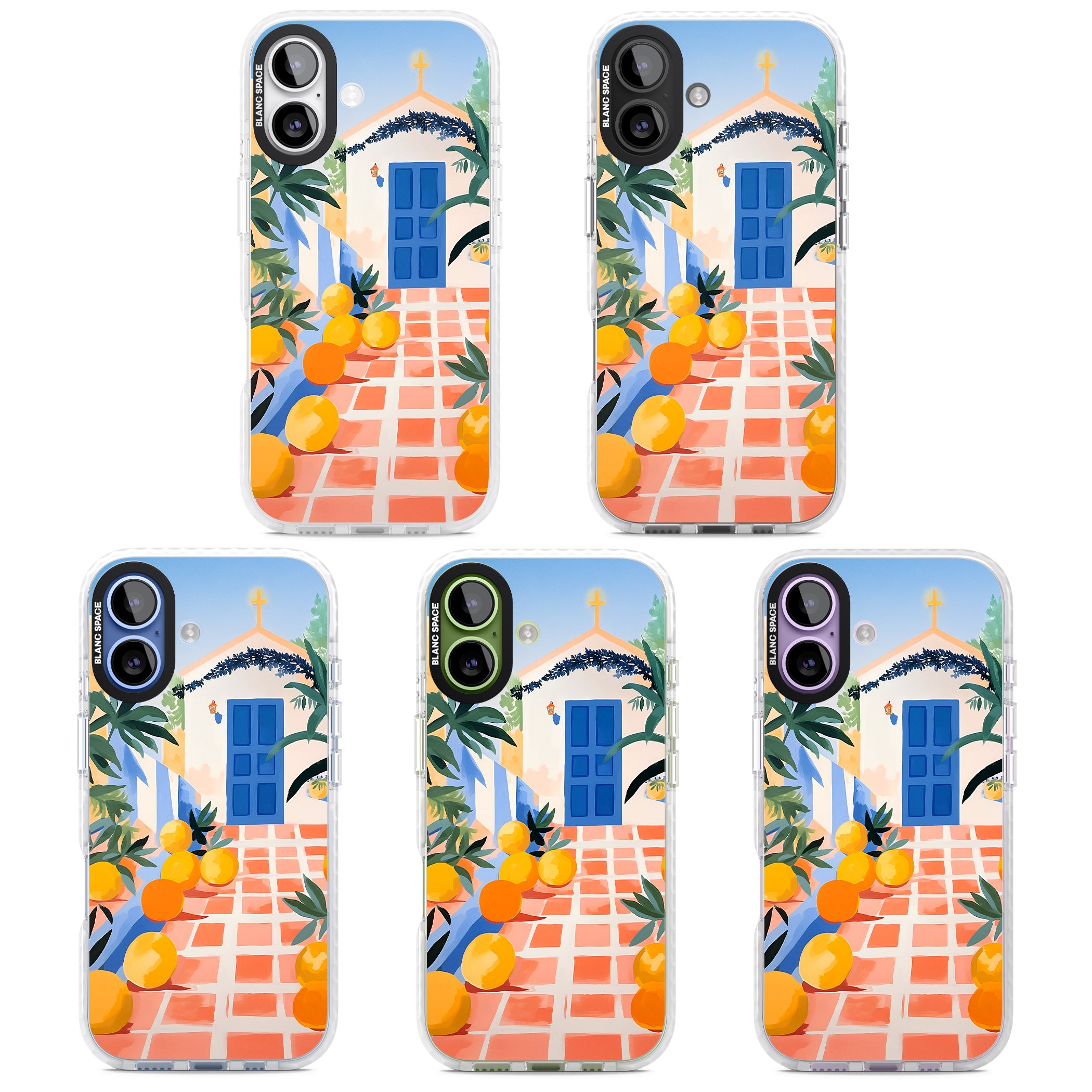 Greek Courtyard iPhone 17 Impact Pro Clear Phone Case APT Impact Protection