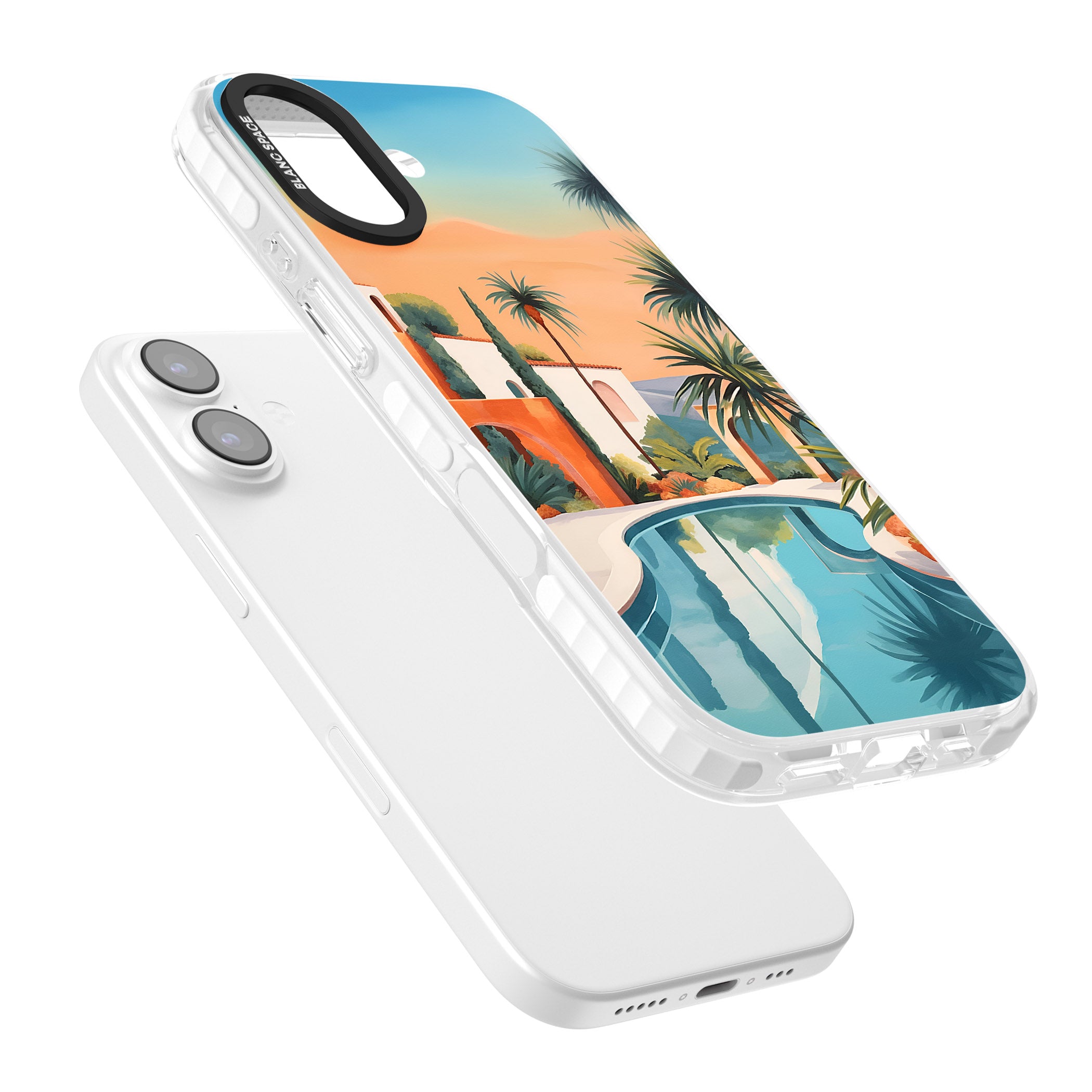 Villa Sunset iPhone 17 Impact Pro Clear Phone Case Colours