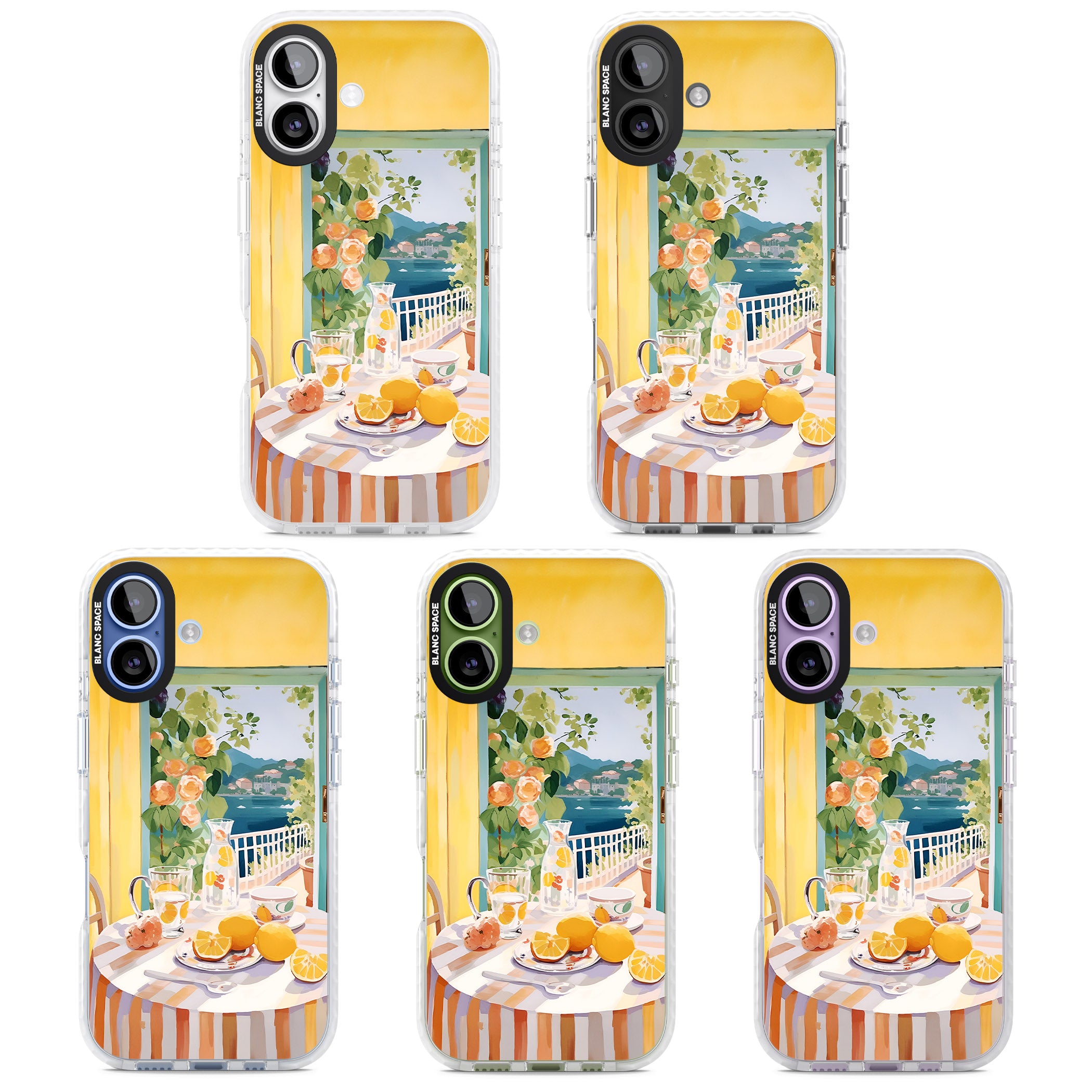 Amalfi Breakfast Balcony iPhone 17 Impact Pro Clear Phone Case APT Impact Protection