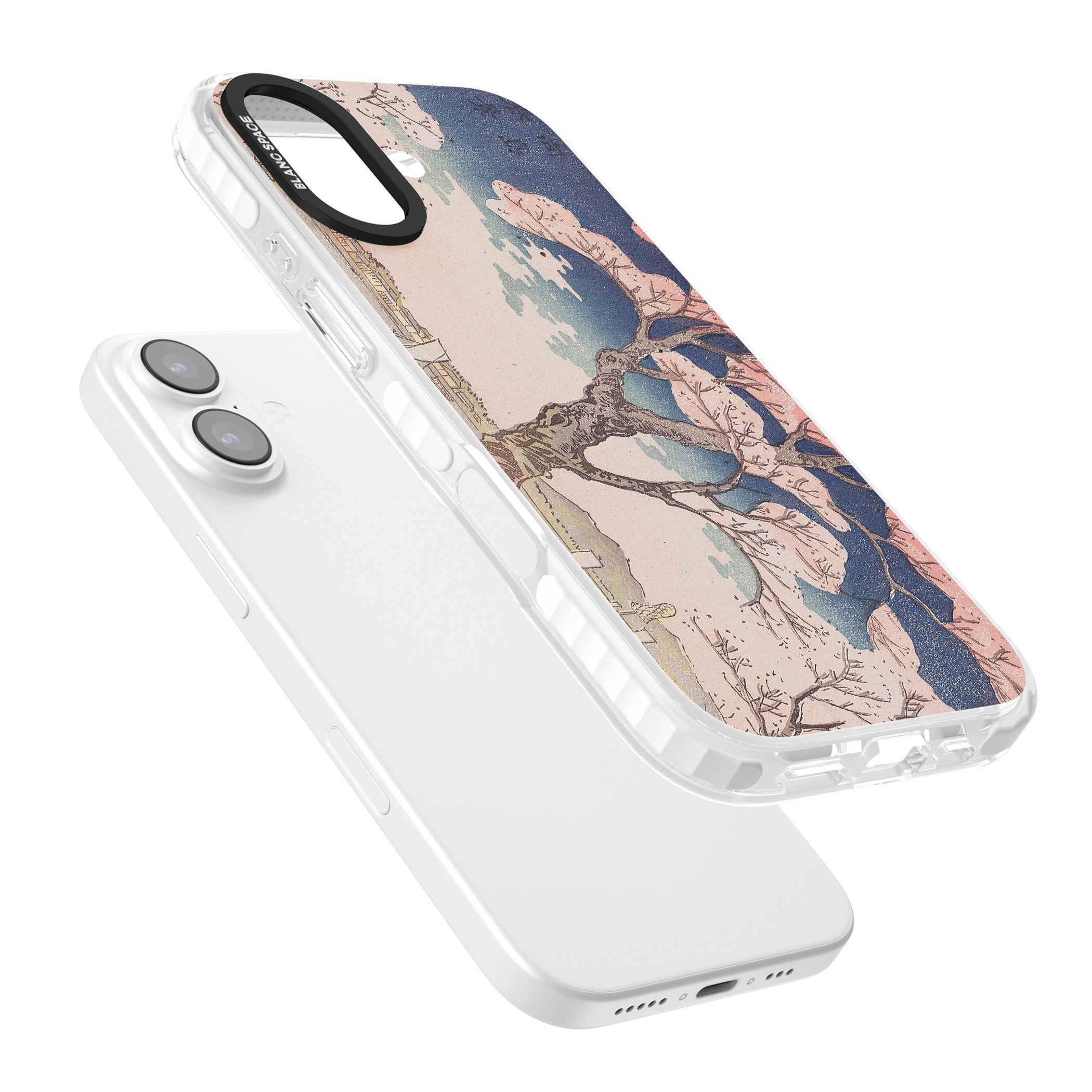 Vintage Japanese Illustrations Cherry Tree iPhone 17 Impact Pro Clear Phone Case Colours