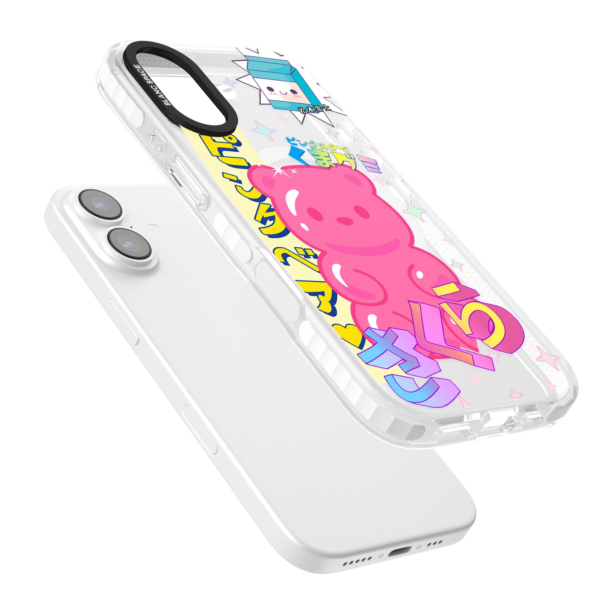 Kawaii Pink Bear Collage iPhone 17 Impact Pro Clear Phone Case Colours