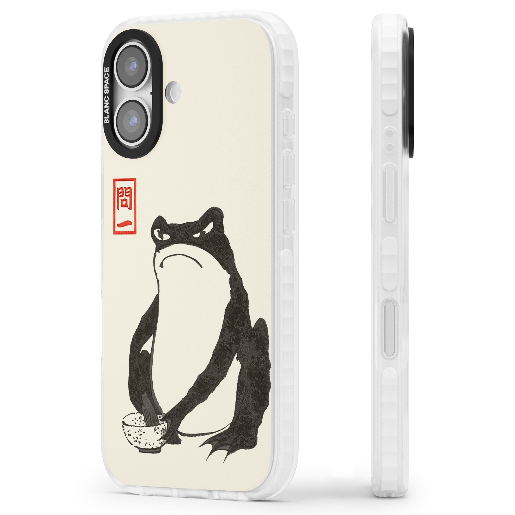 Matsumoto Hoji Grumpy Toad iPhone 17 Impact Pro Clear Phone Case Side Profile