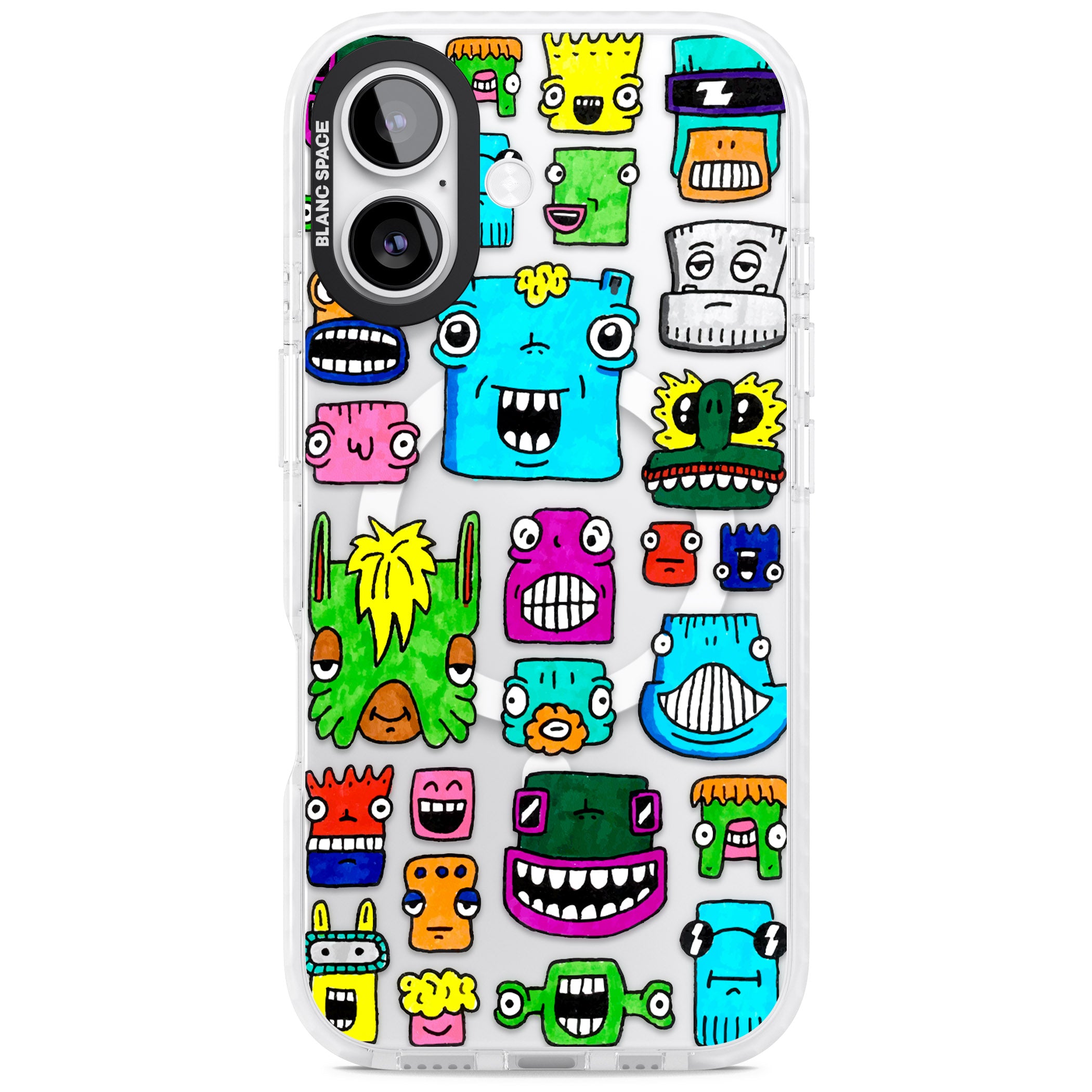 Burst Heads Colour iPhone 17 Impact Pro Clear Phone Case