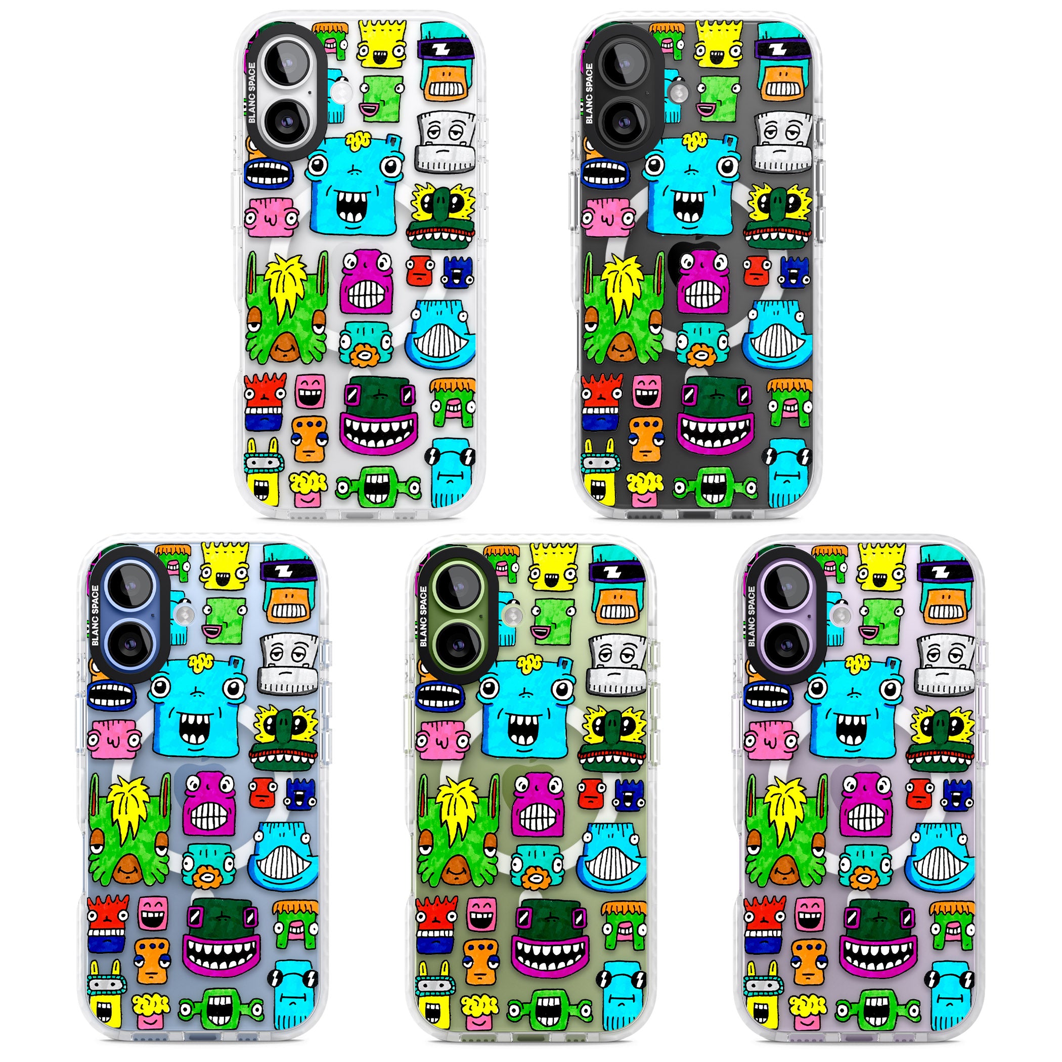 Burst Heads Colour iPhone 17 Impact Pro Clear Phone Case APT Impact Protection