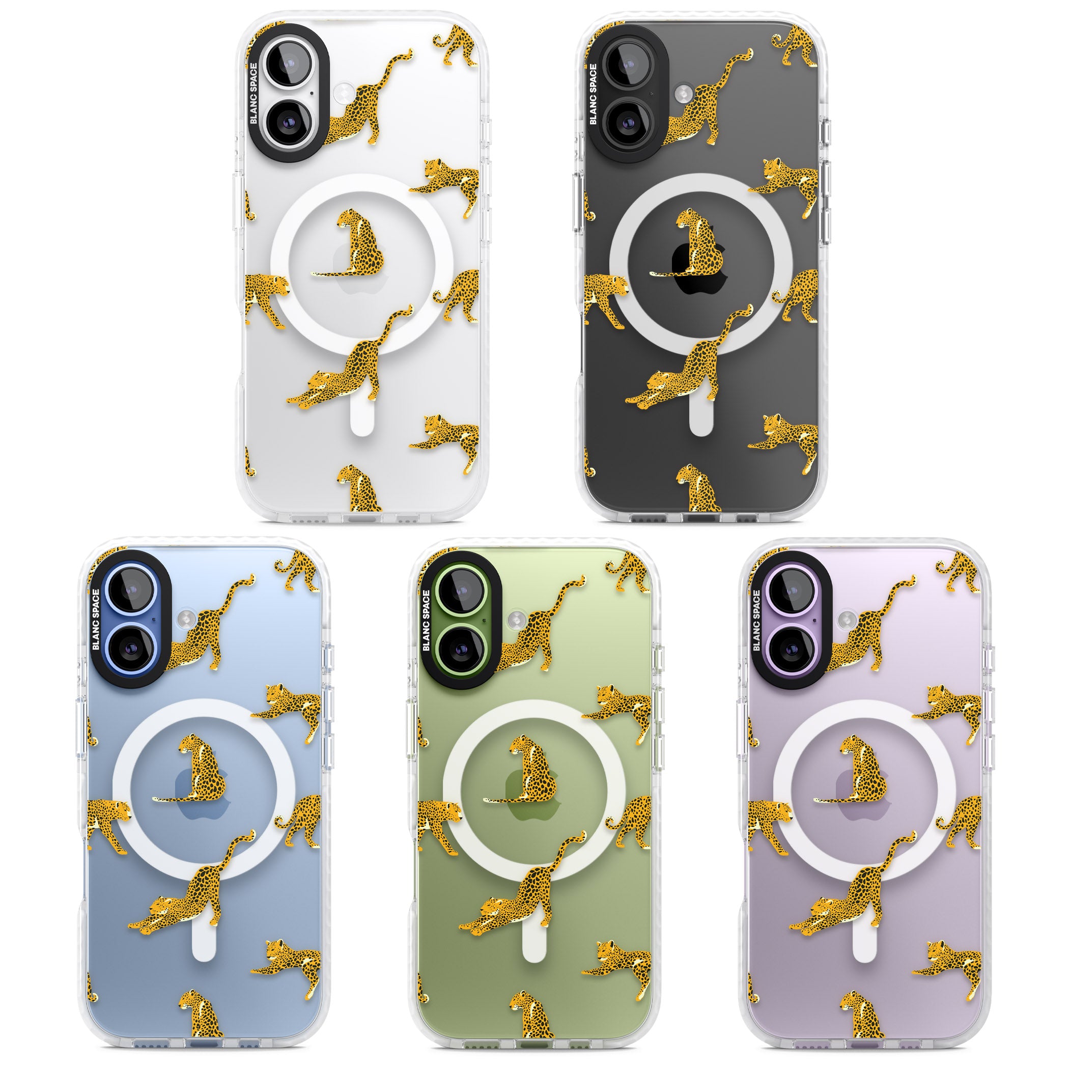 Leopard Spots iPhone 17 Impact Pro Clear Phone Case APT Impact Protection