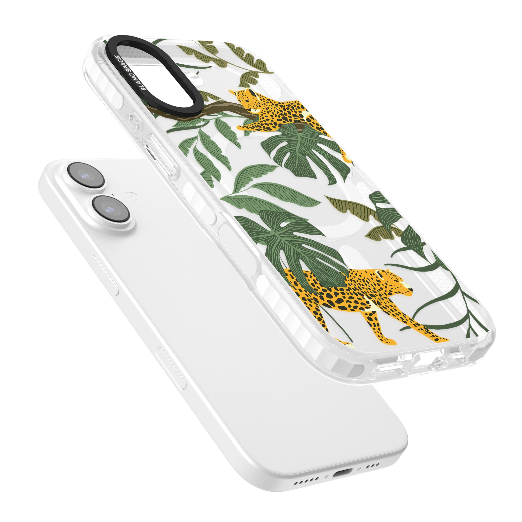 Jungle Cat Pattern iPhone 17 Impact Pro Clear Phone Case Colours