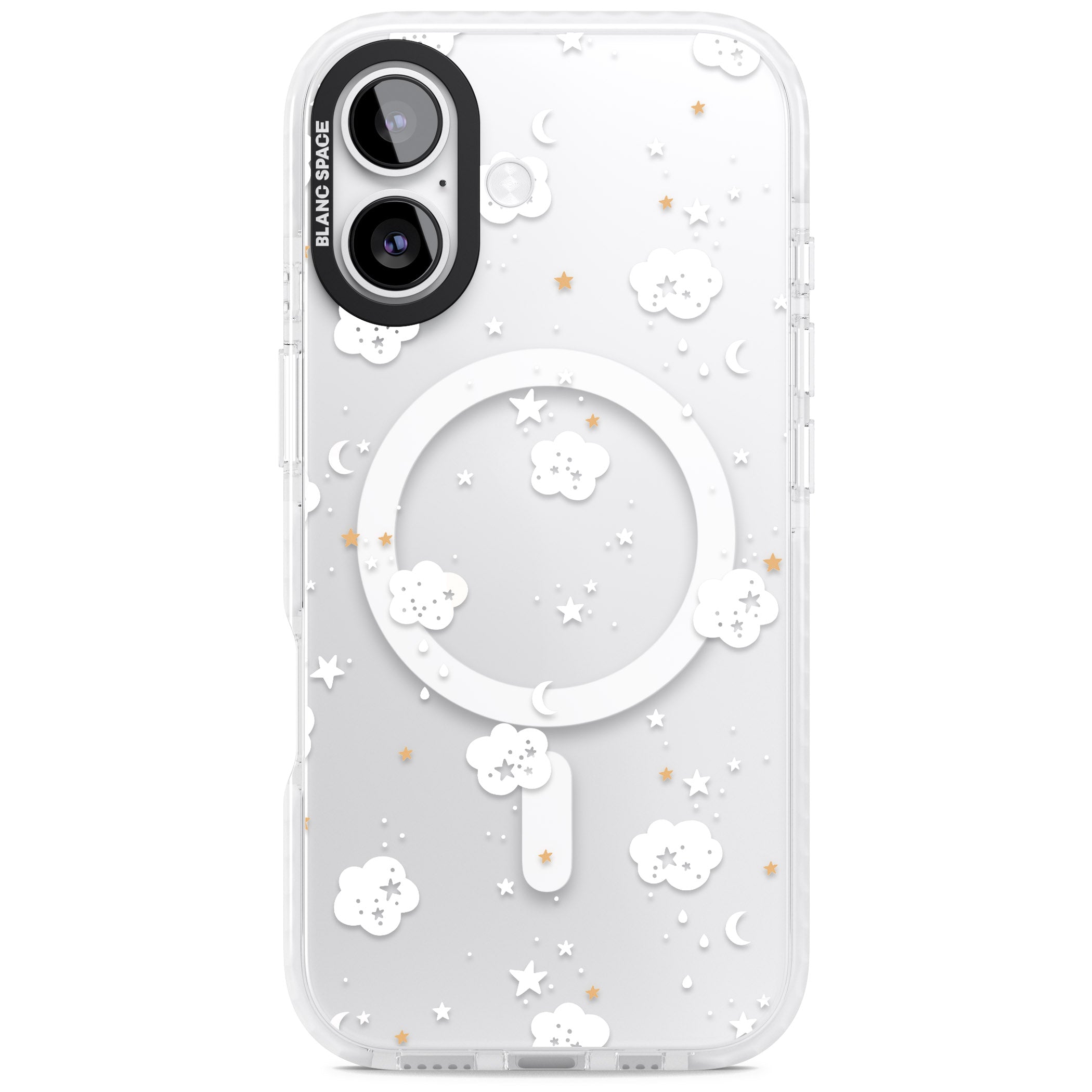 Starry Night Cloud iPhone 17 Impact Pro Clear Phone Case