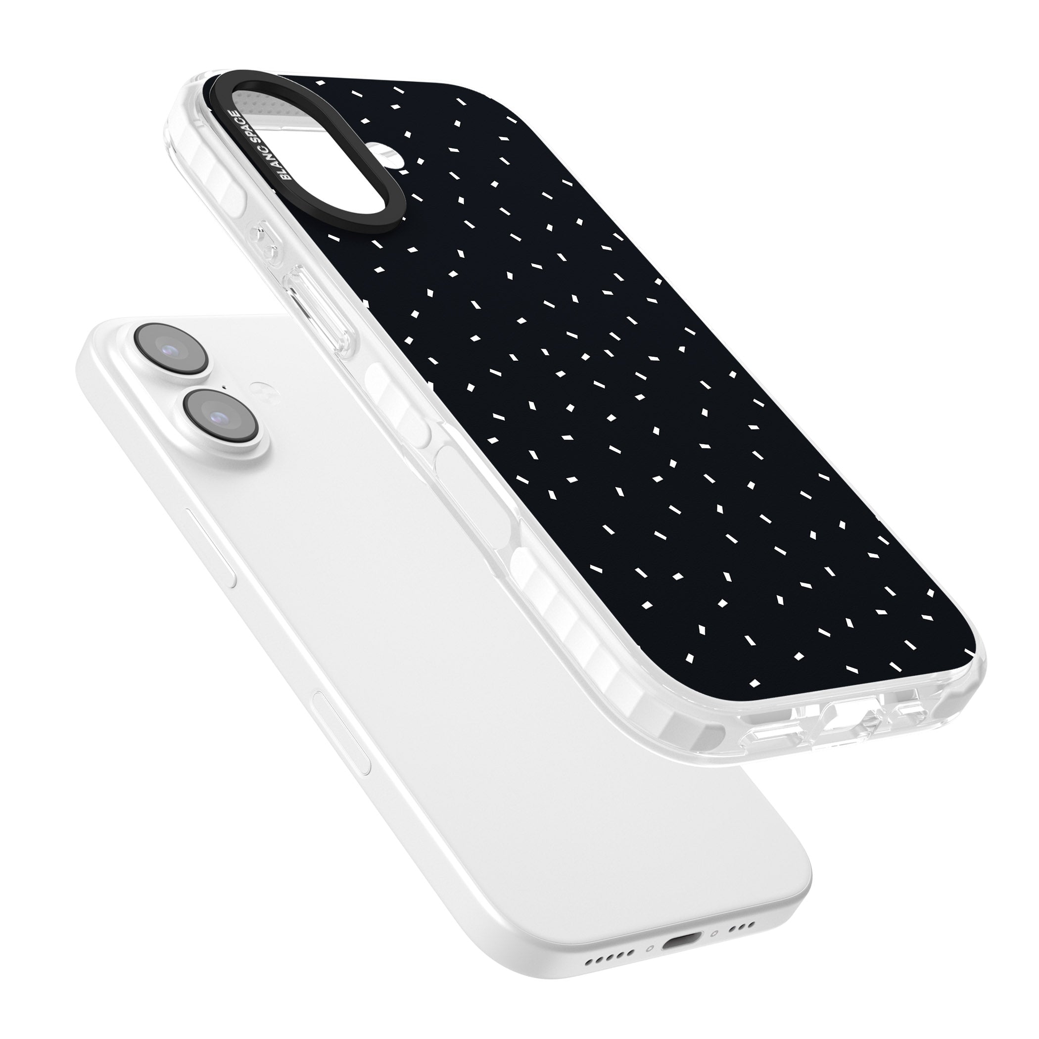 Confetti (Black) iPhone 17 Impact Pro Clear Phone Case Colours