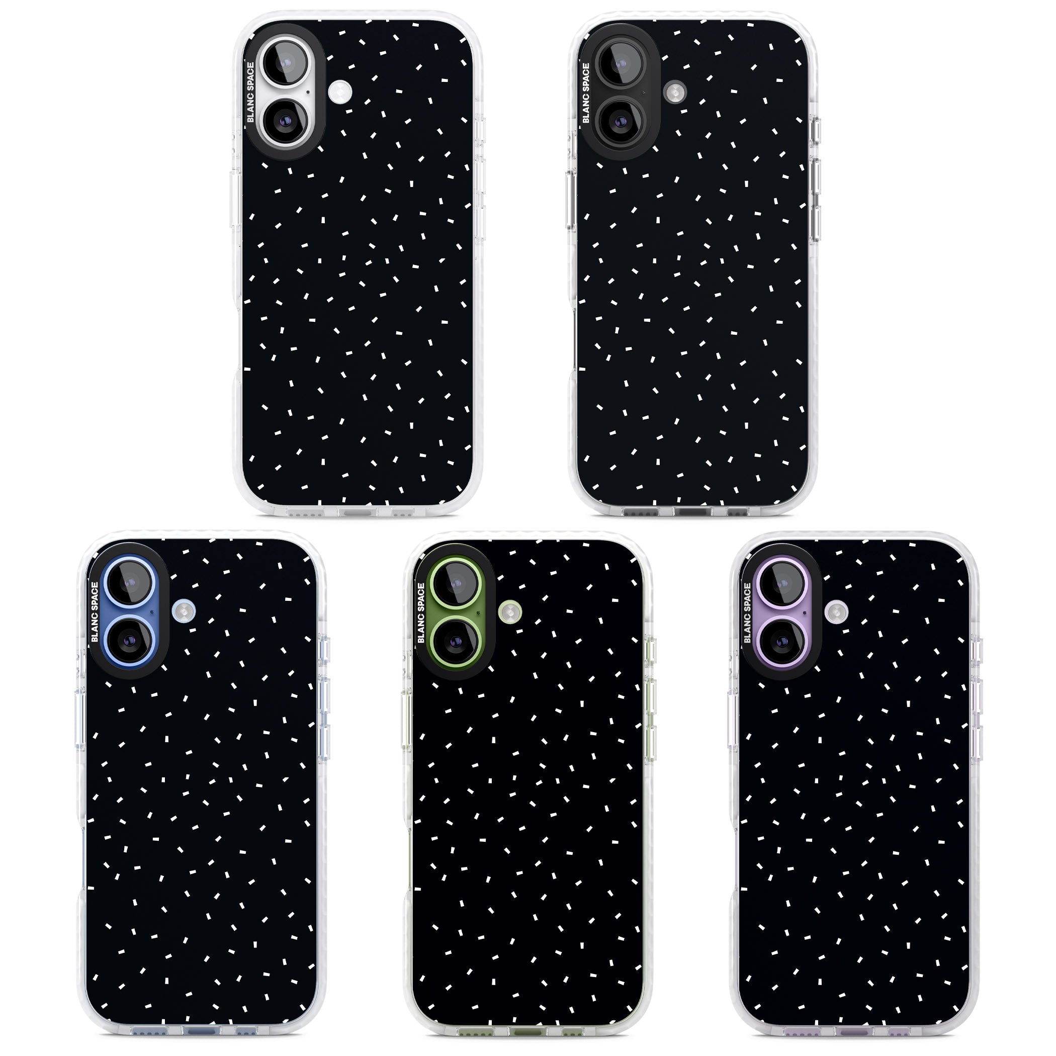 Confetti (Black) iPhone 17 Impact Pro Clear Phone Case APT Impact Protection