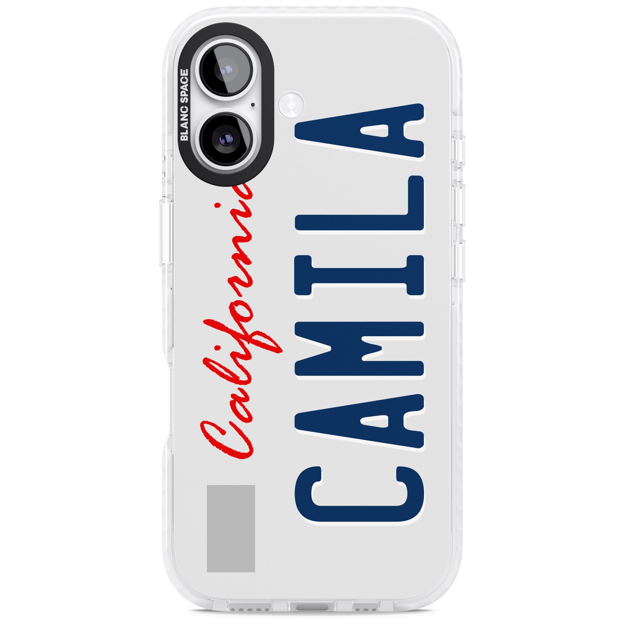 Personalised California License Plate iPhone 17 Impact Pro Clear Phone Case