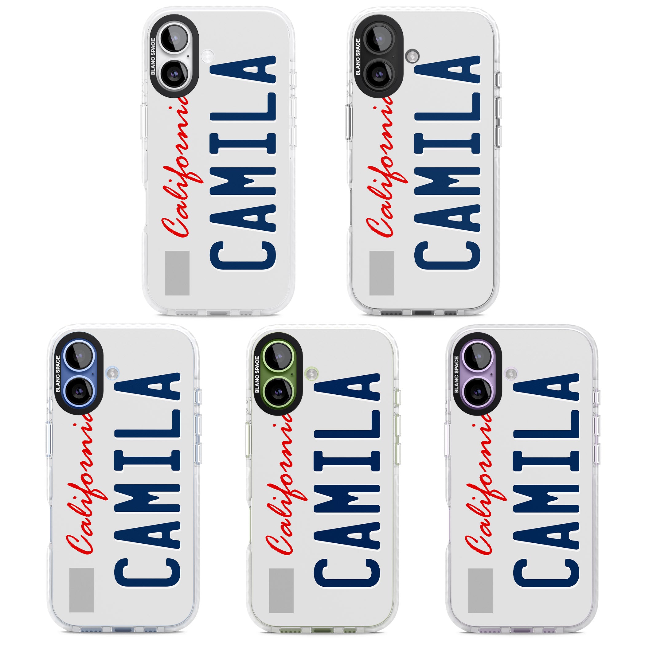 Personalised California License Plate iPhone 17 Impact Pro Clear Phone Case APT Impact Protection