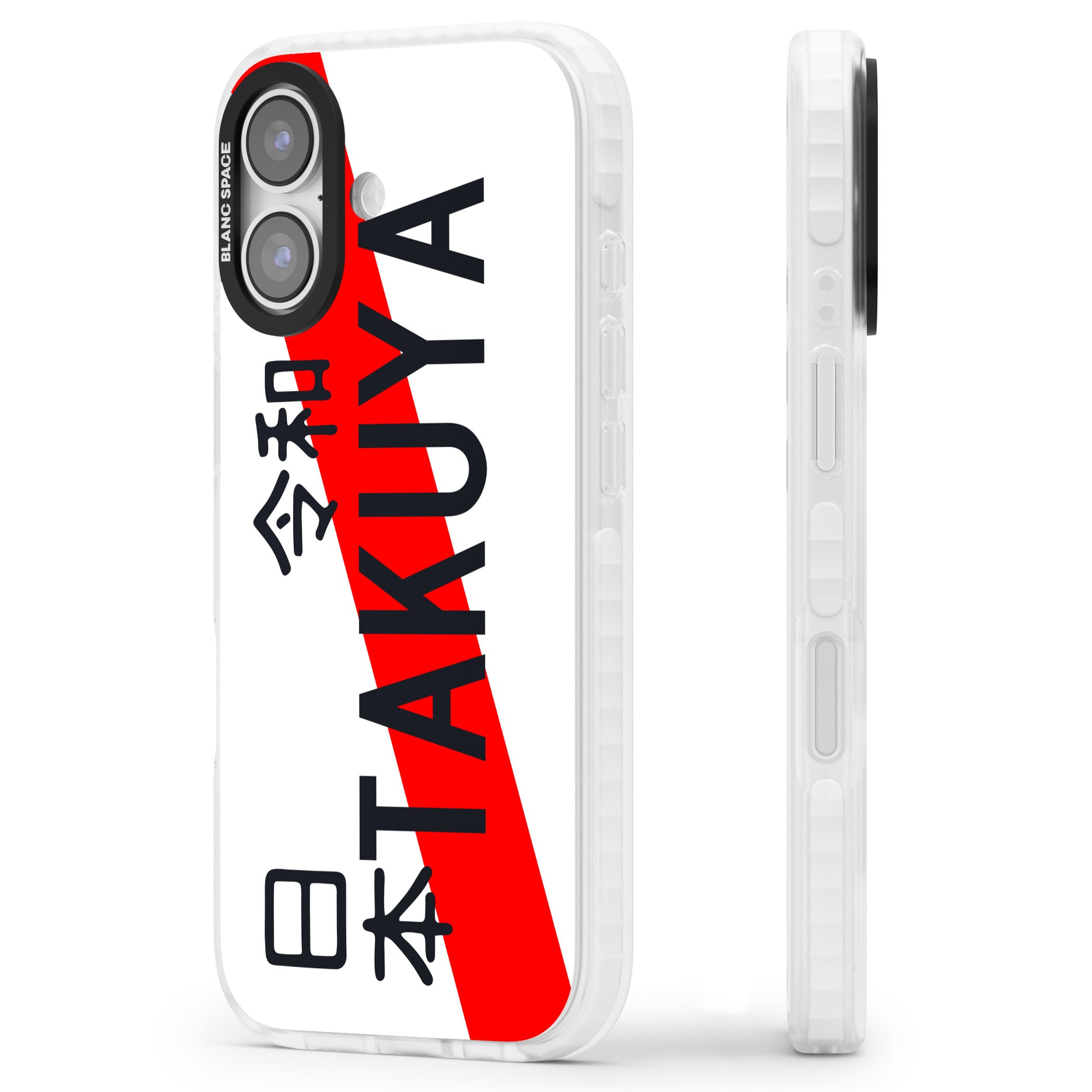 Personalised Japanese License Plate iPhone 17 Impact Pro Clear Phone Case Side Profile