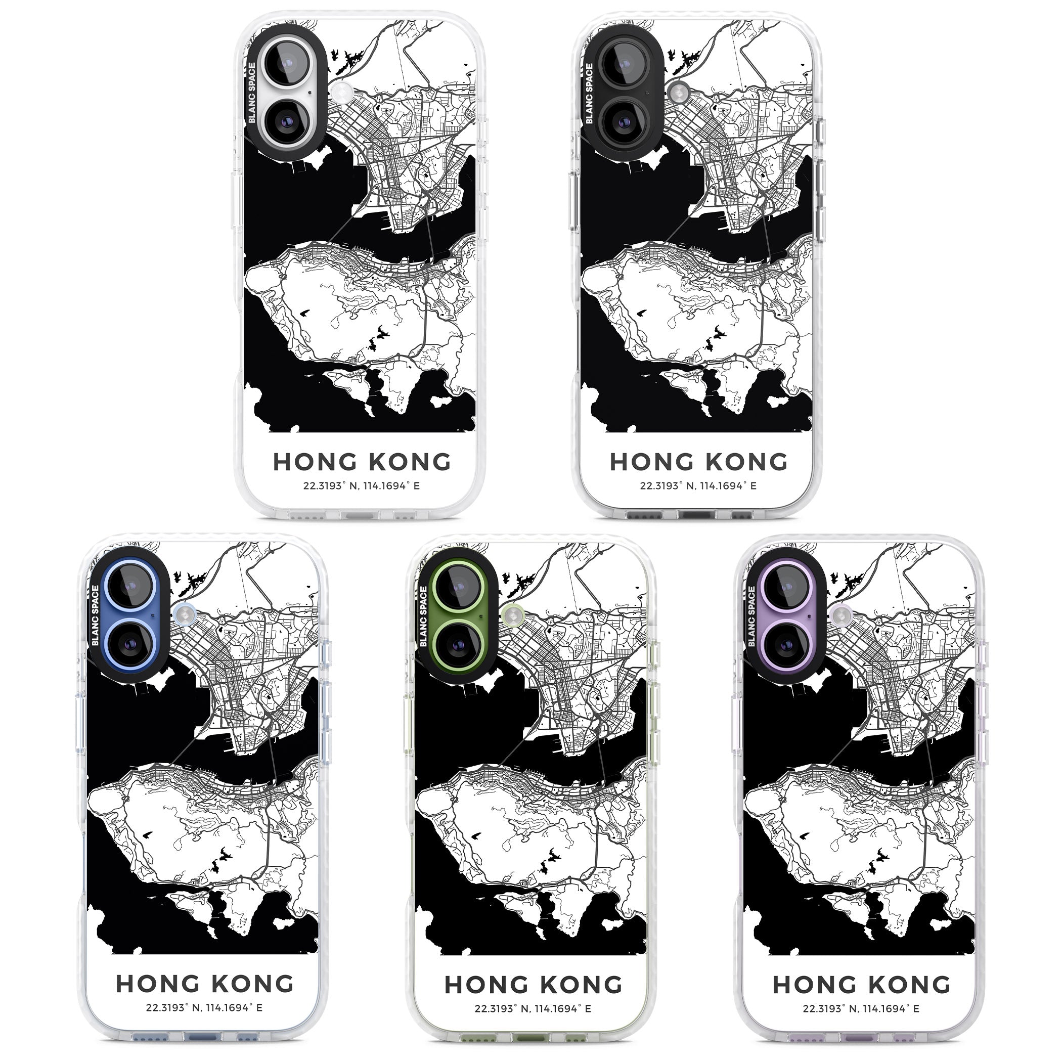 Hong Kong Map iPhone 17 Impact Pro Clear Phone Case APT Impact Protection