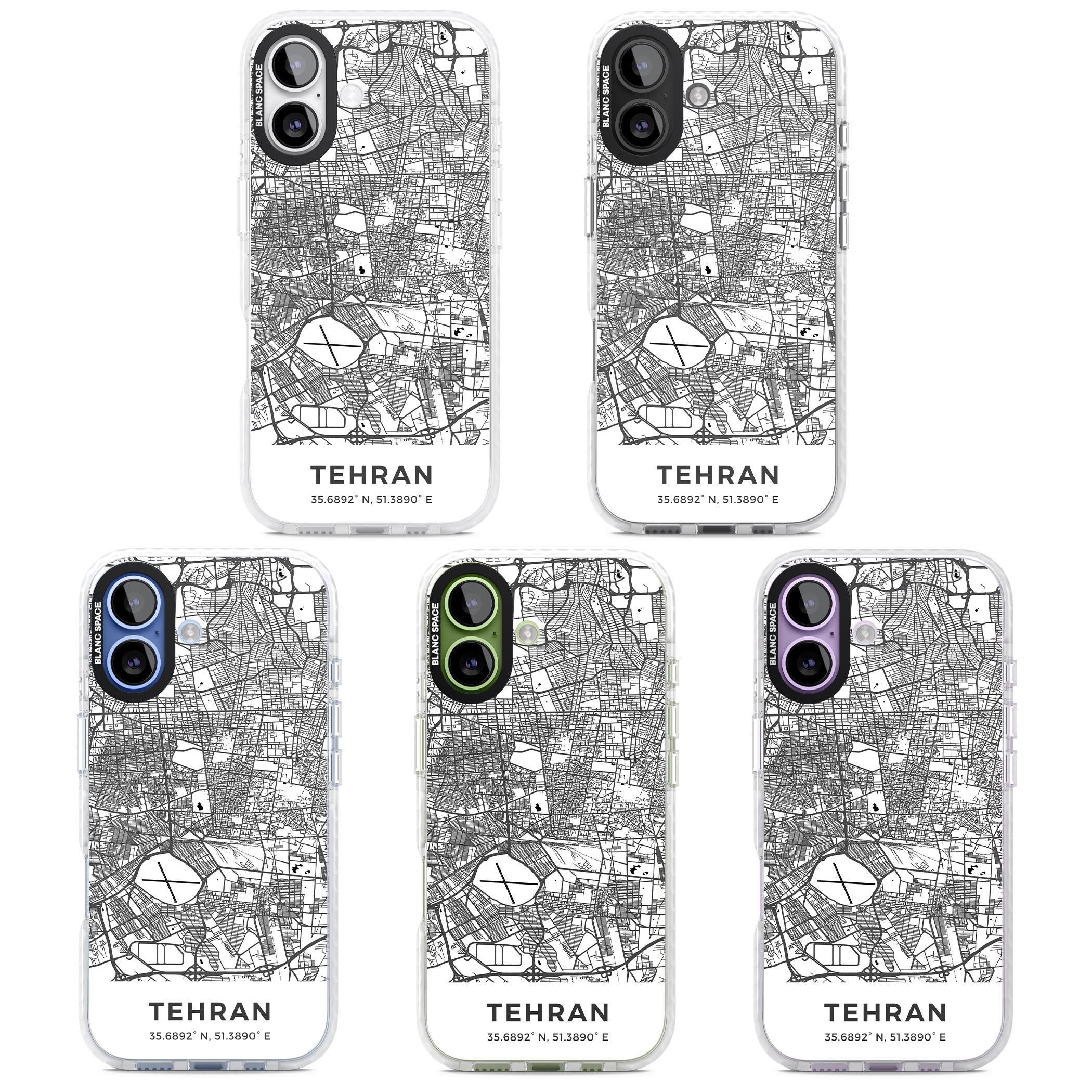 Tehran Map iPhone 17 Impact Pro Clear Phone Case APT Impact Protection