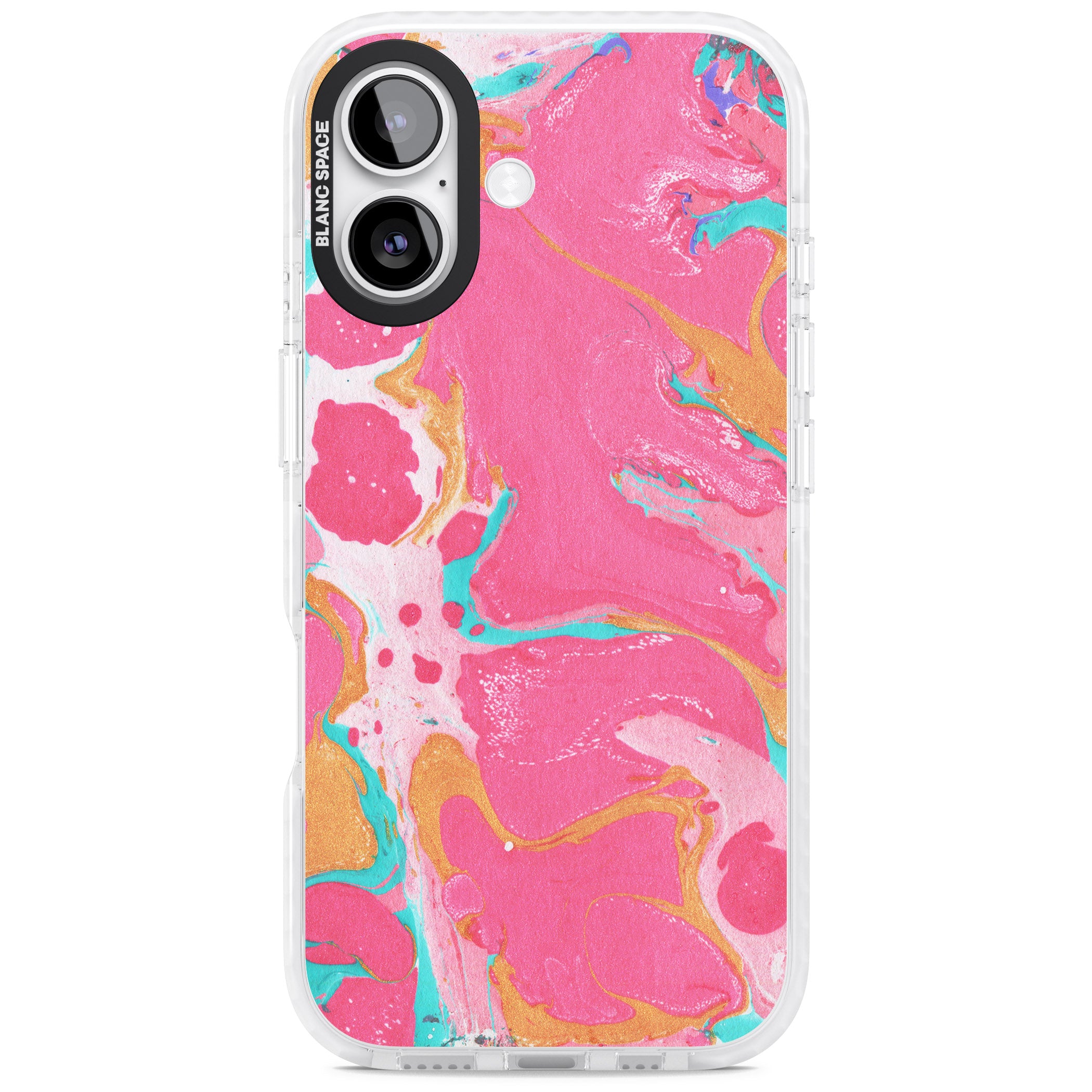 Vibrant Marbled Paper iPhone 17 Impact Pro Clear Phone Case