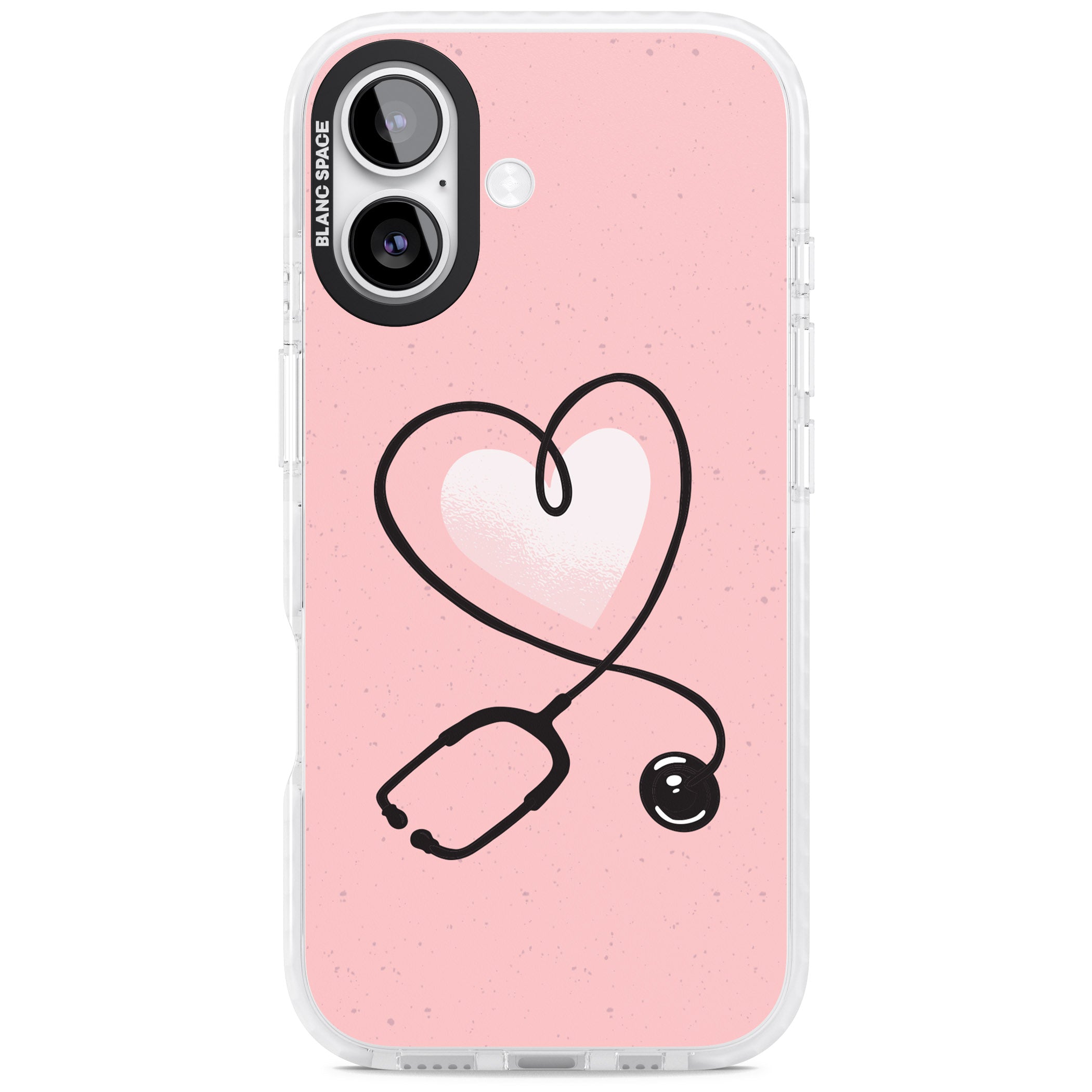 Stethoscope Heart iPhone 17 Impact Pro Clear Phone Case
