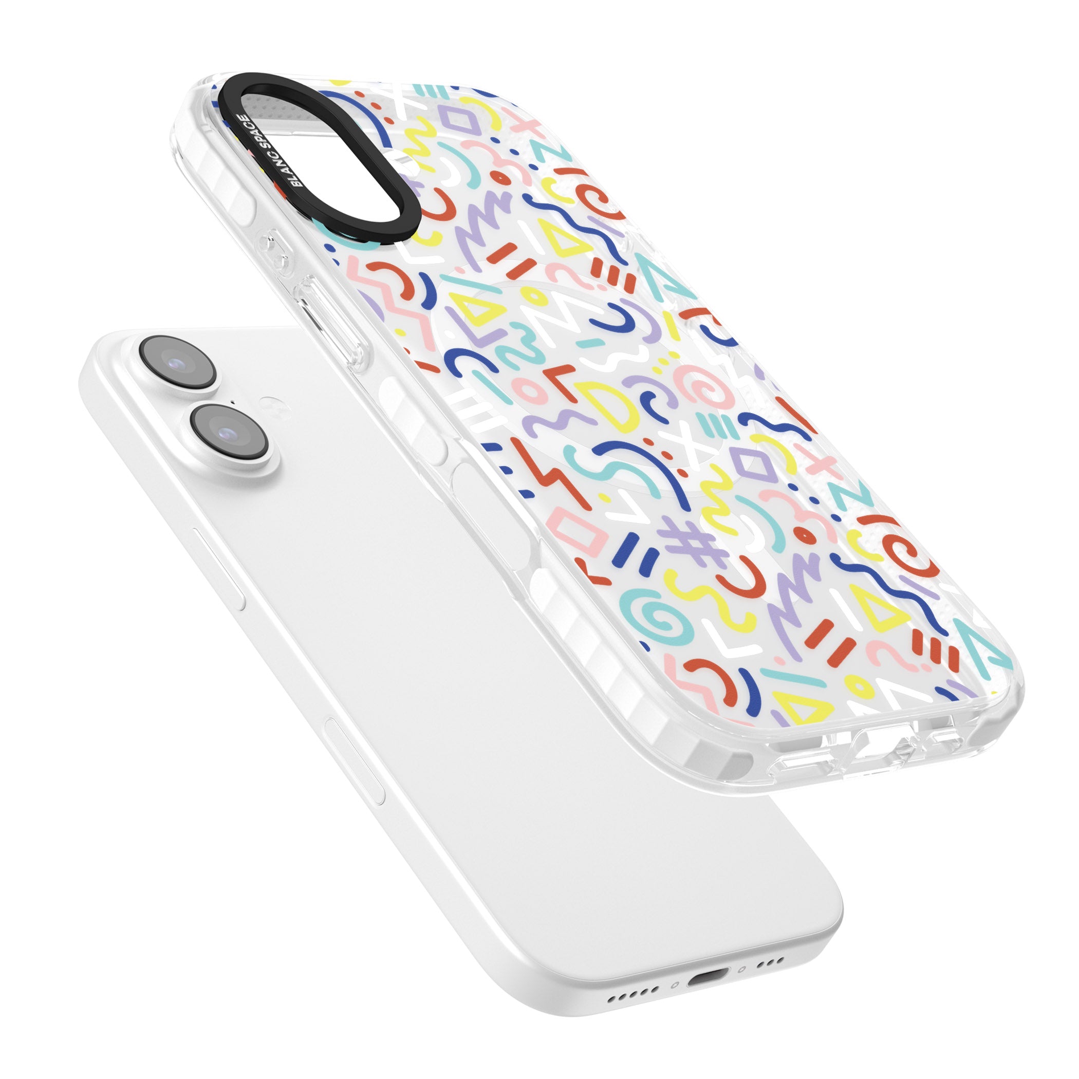Colorful Retro Pattern iPhone 17 Impact Pro Clear Phone Case Colours