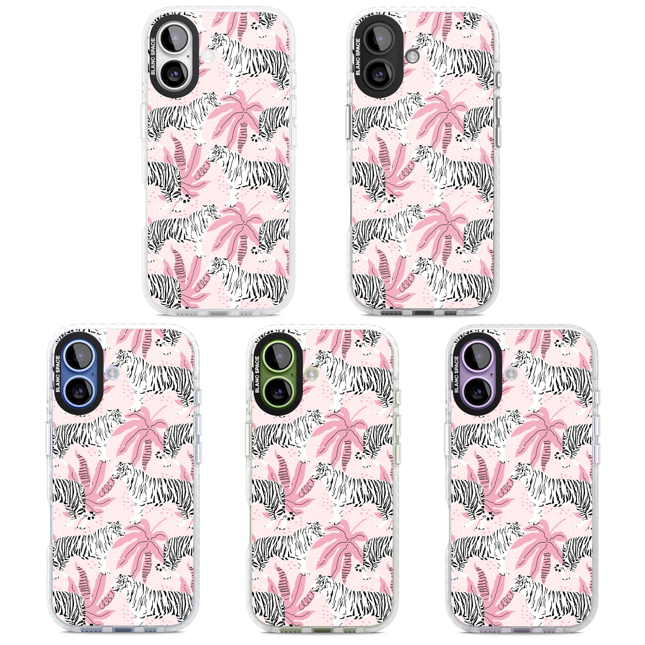 Pink Tiger Palm iPhone 17 Impact Pro Clear Phone Case APT Impact Protection