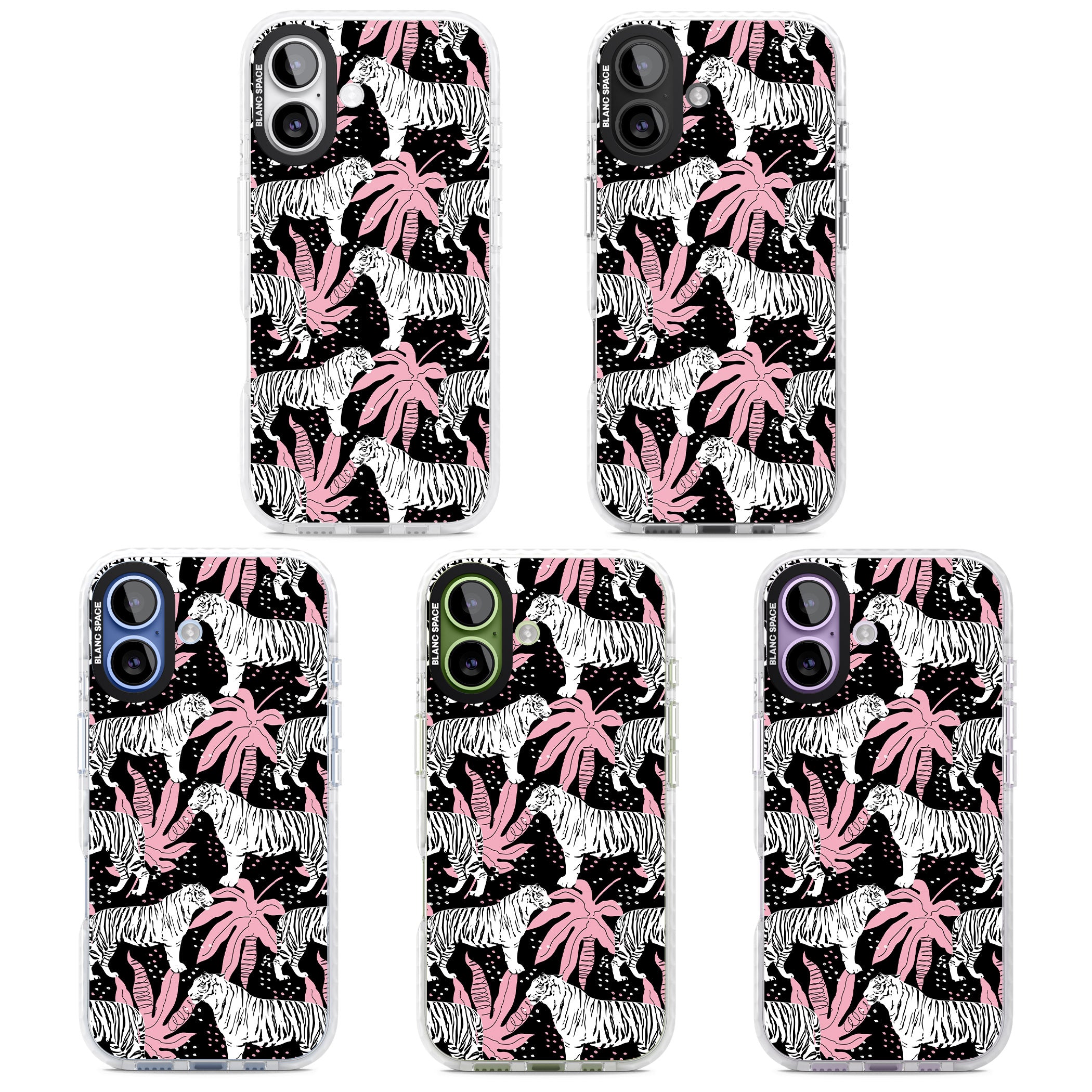Pink Jungle Tiger iPhone 17 Impact Pro Clear Phone Case APT Impact Protection