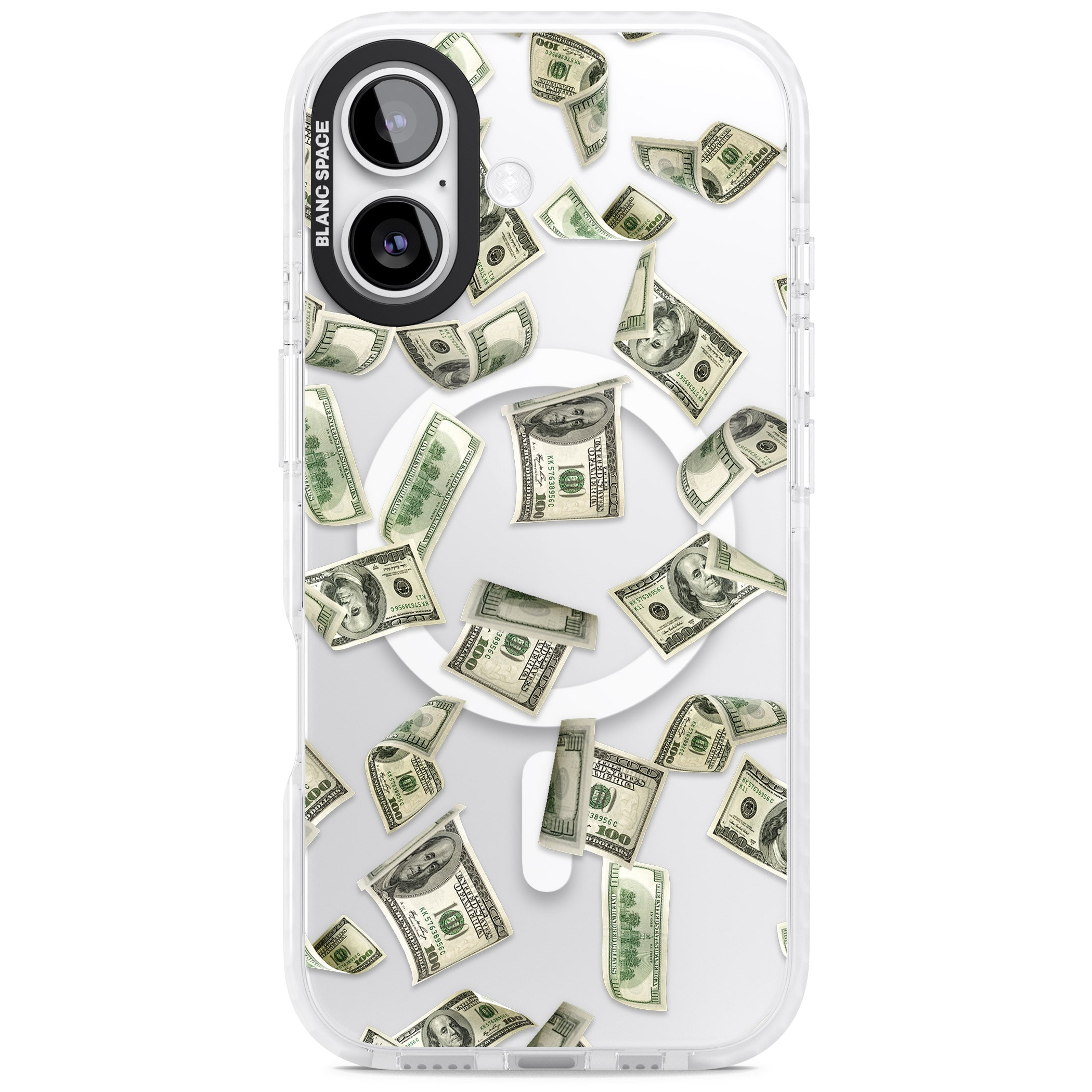 Falling Cash iPhone 17 Impact Pro Clear Phone Case
