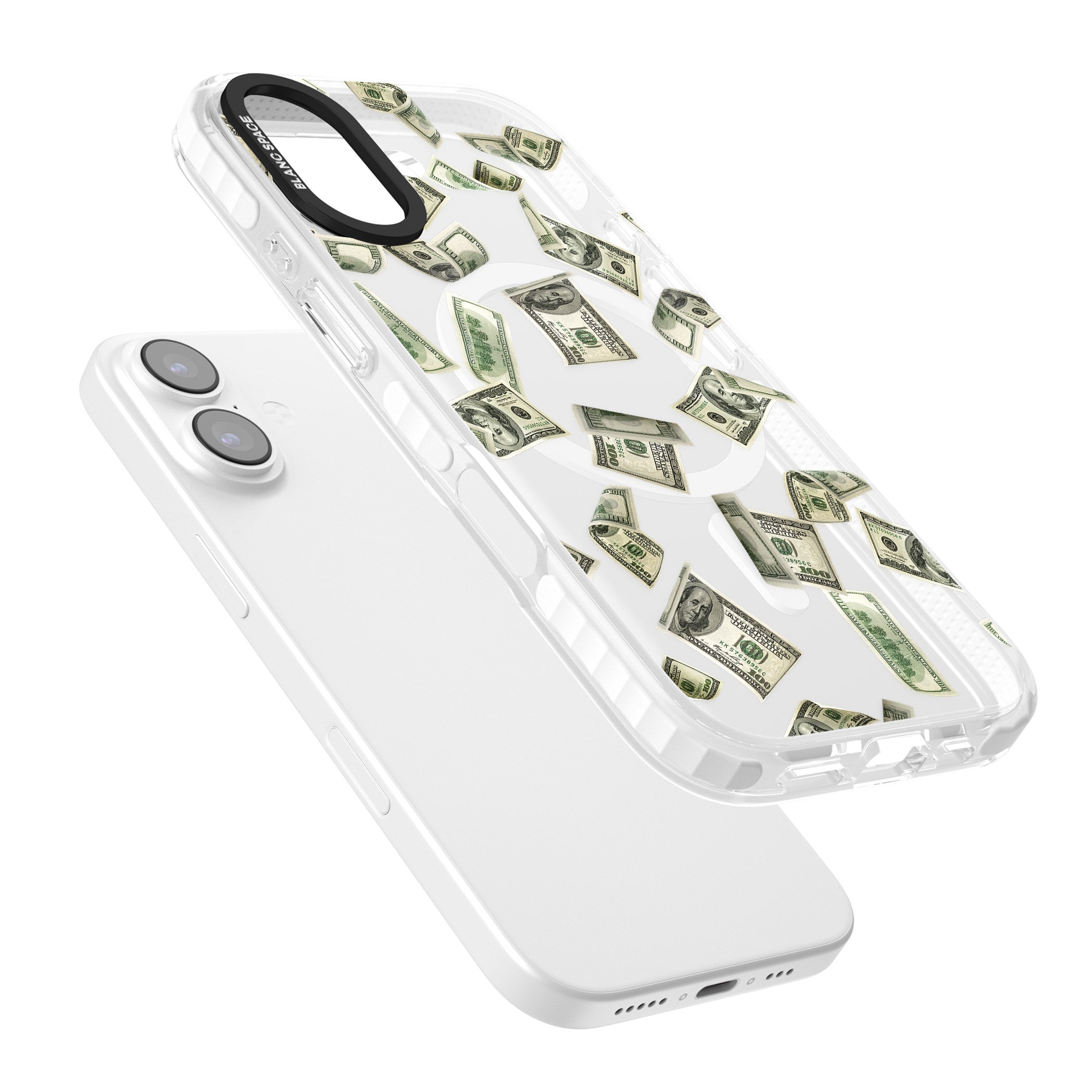 Falling Cash iPhone 17 Impact Pro Clear Phone Case Colours