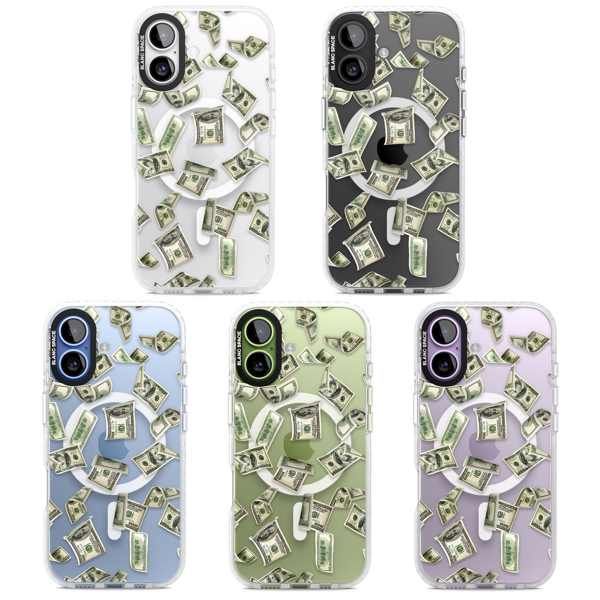 Falling Cash iPhone 17 Impact Pro Clear Phone Case APT Impact Protection