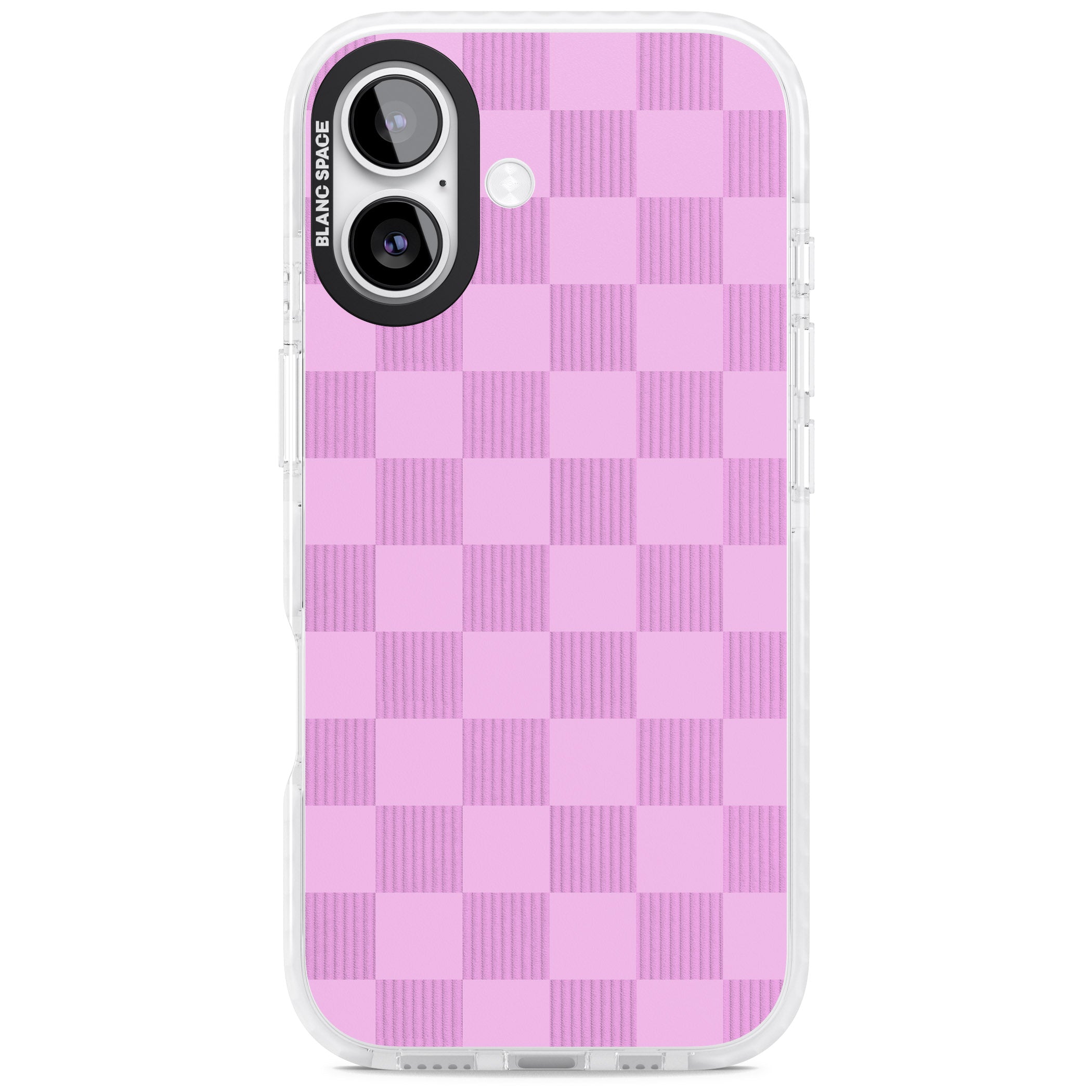Bubblegum Checkered iPhone 17 Impact Pro Clear Phone Case