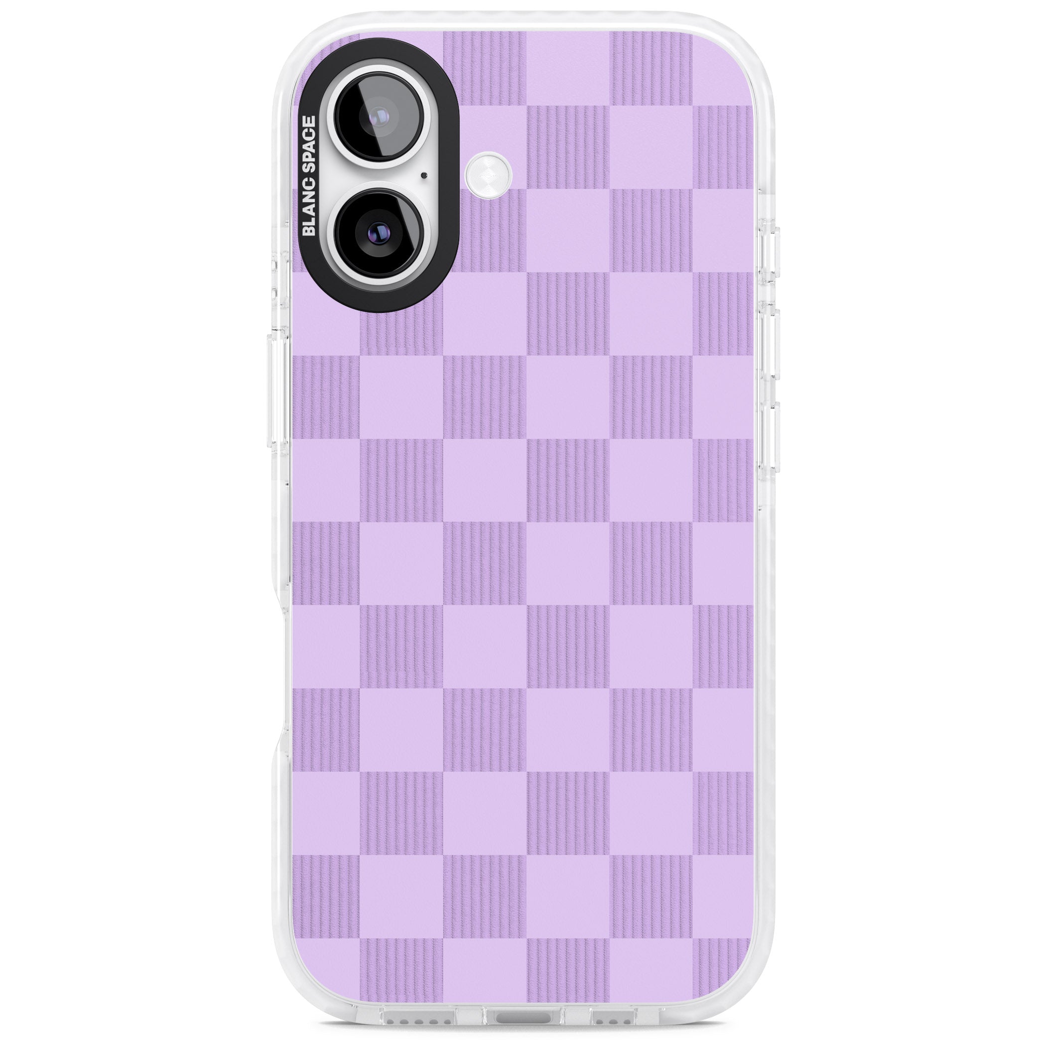 Lilac Checkered iPhone 17 Impact Pro Clear Phone Case