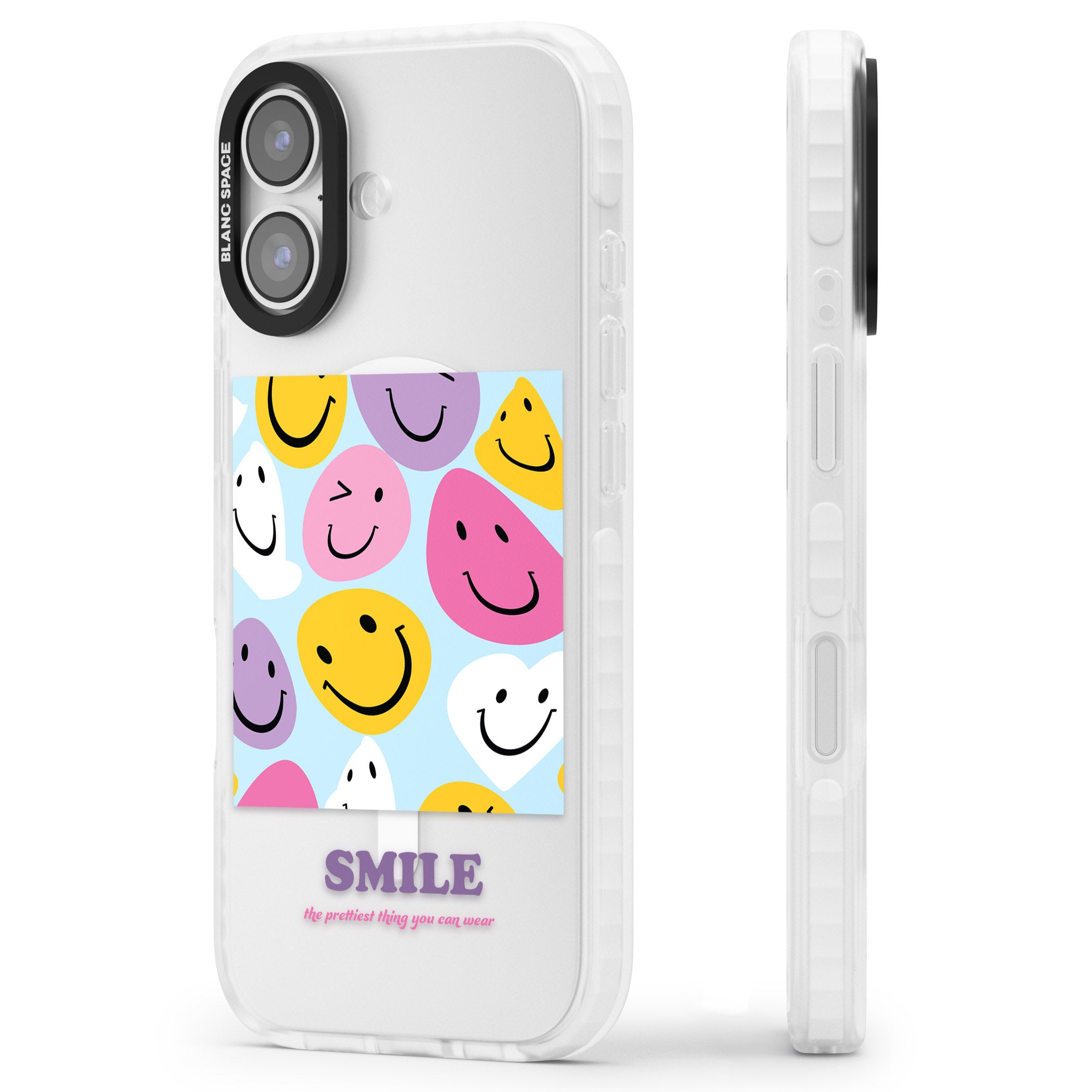 A Smile iPhone 17 Impact Pro Clear Phone Case Side Profile