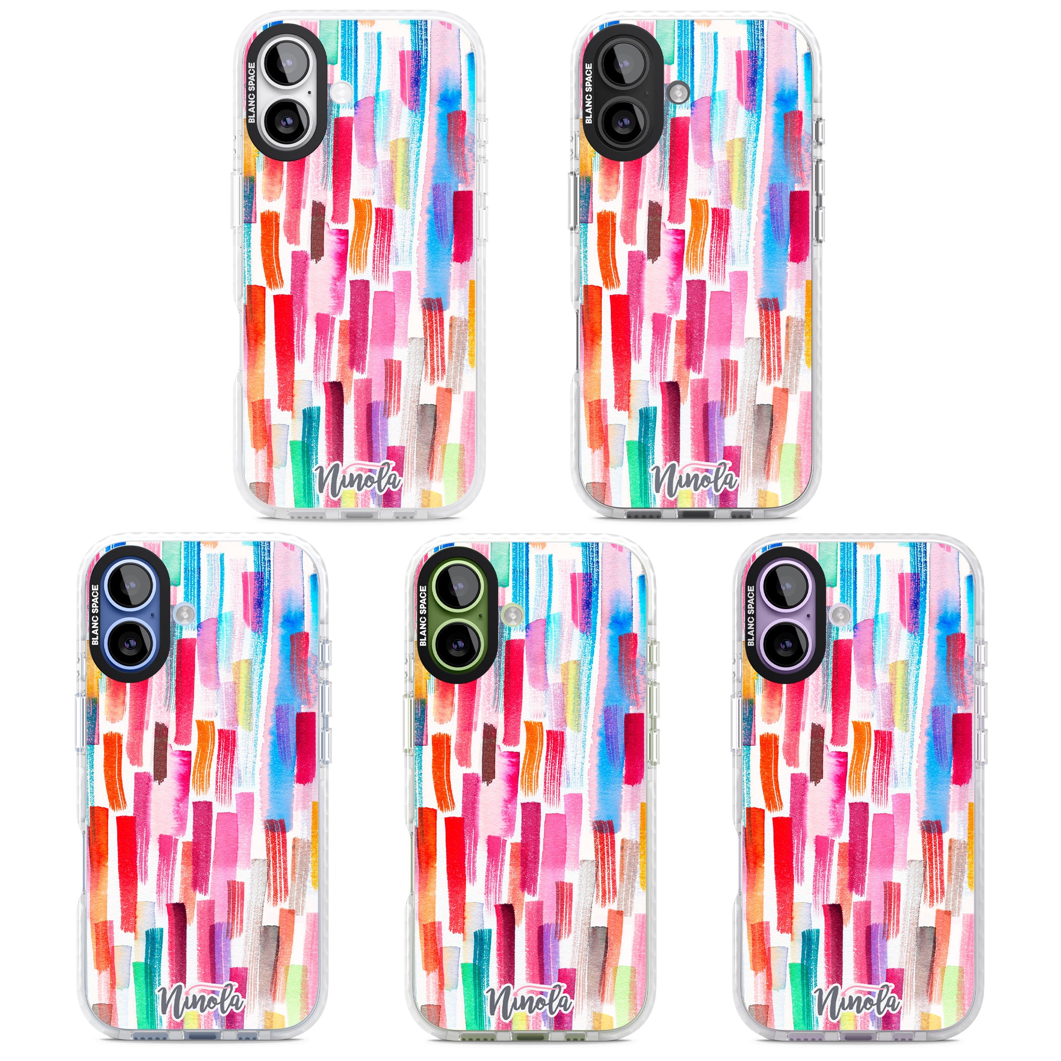 Colorful Brushstrokes iPhone 17 Impact Pro Clear Phone Case APT Impact Protection