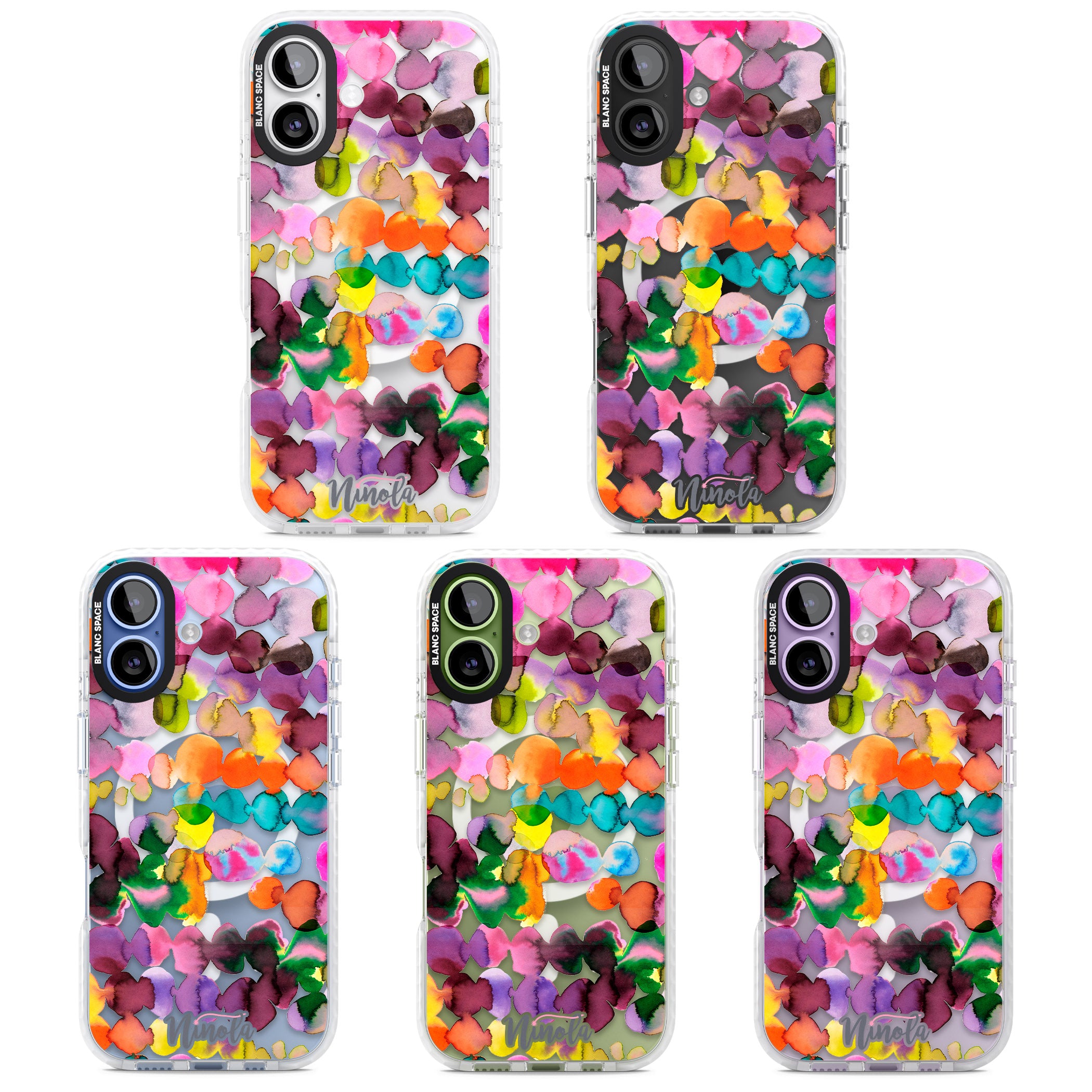 Ink Splash Hues iPhone 17 Impact Pro Clear Phone Case APT Impact Protection