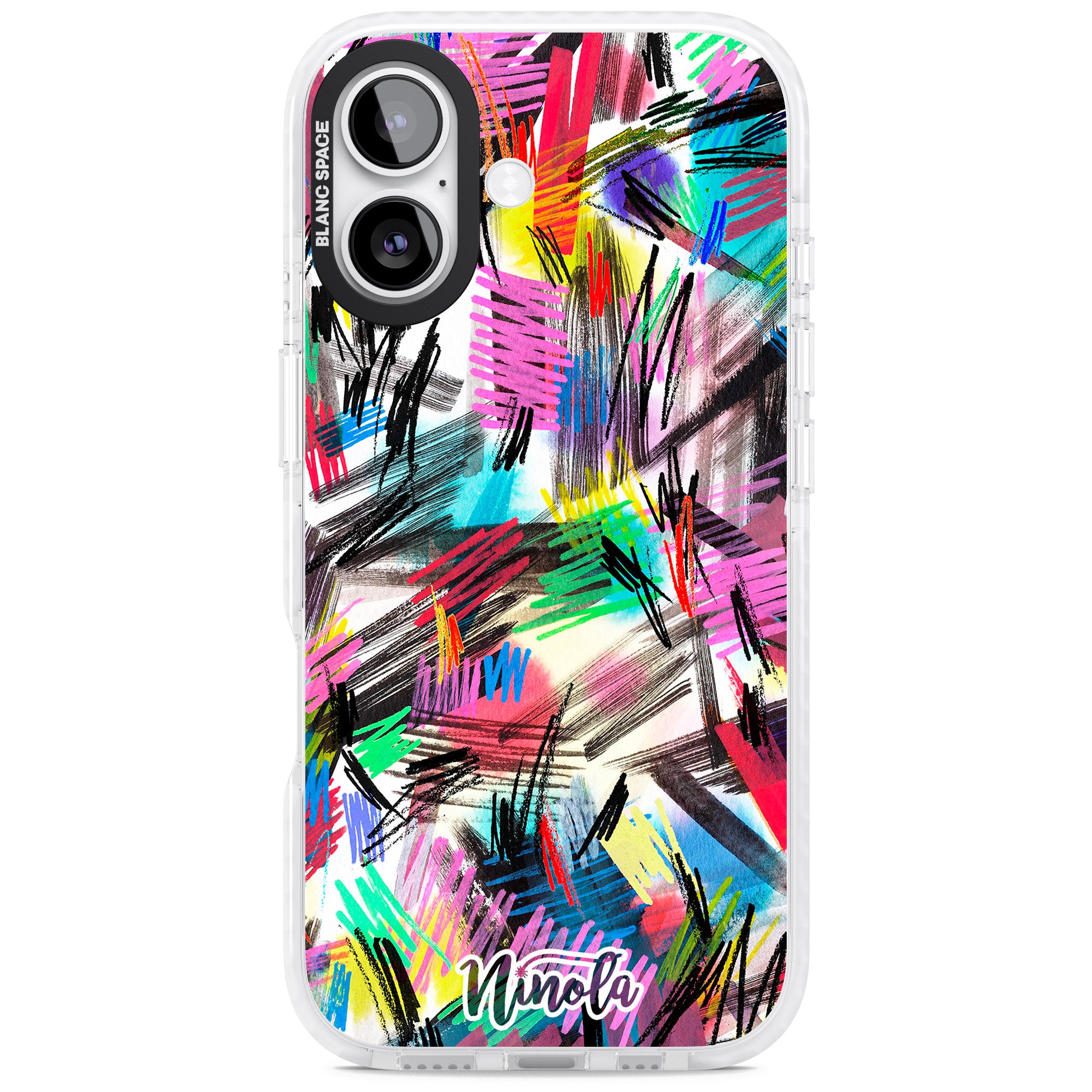 Wild Strokes Rainbow iPhone 17 Impact Pro Clear Phone Case