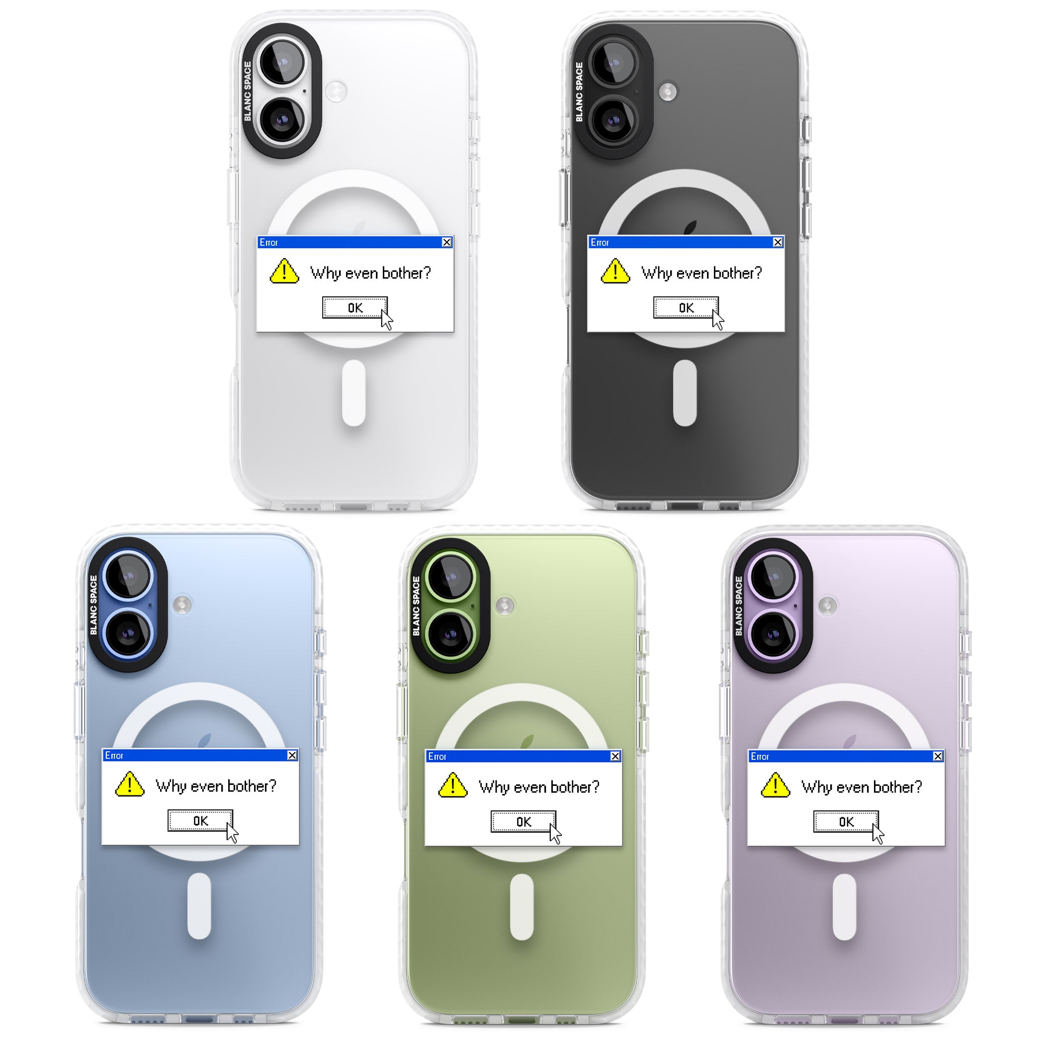 Why Even Bother Exe iPhone 17 Impact Pro Clear Phone Case APT Impact Protection