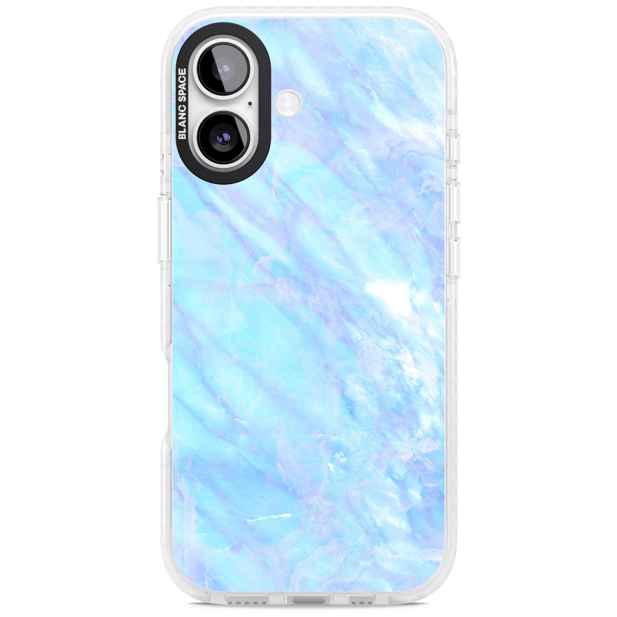 Iridescent Crystal Marble iPhone 17 Impact Pro Clear Phone Case