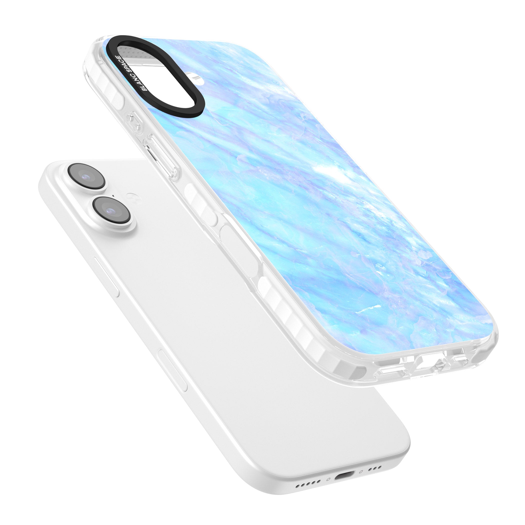 Iridescent Crystal Marble iPhone 17 Impact Pro Clear Phone Case Colours