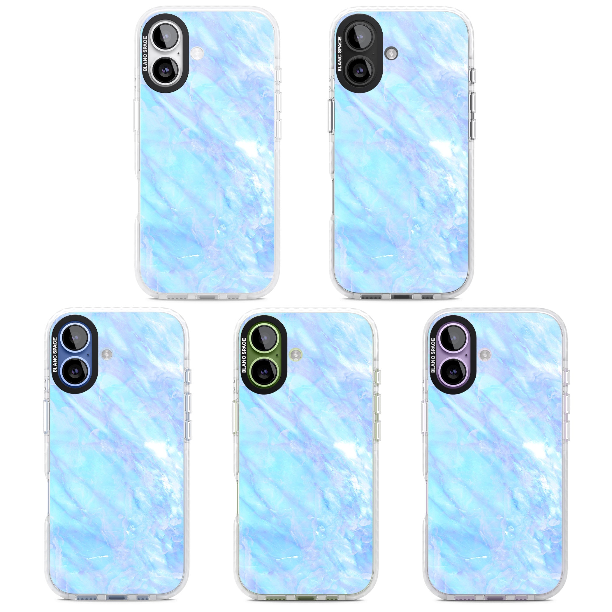 Iridescent Crystal Marble iPhone 17 Impact Pro Clear Phone Case APT Impact Protection