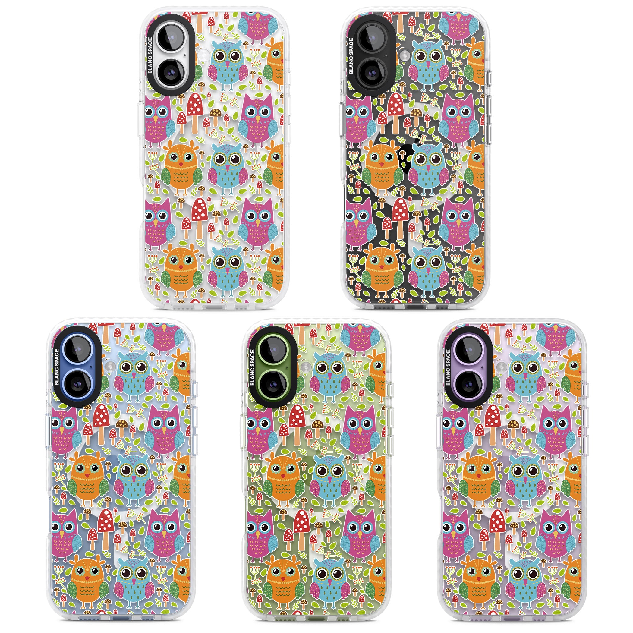 Forrest Owl Clear Pattern iPhone 17 Impact Pro Clear Phone Case APT Impact Protection