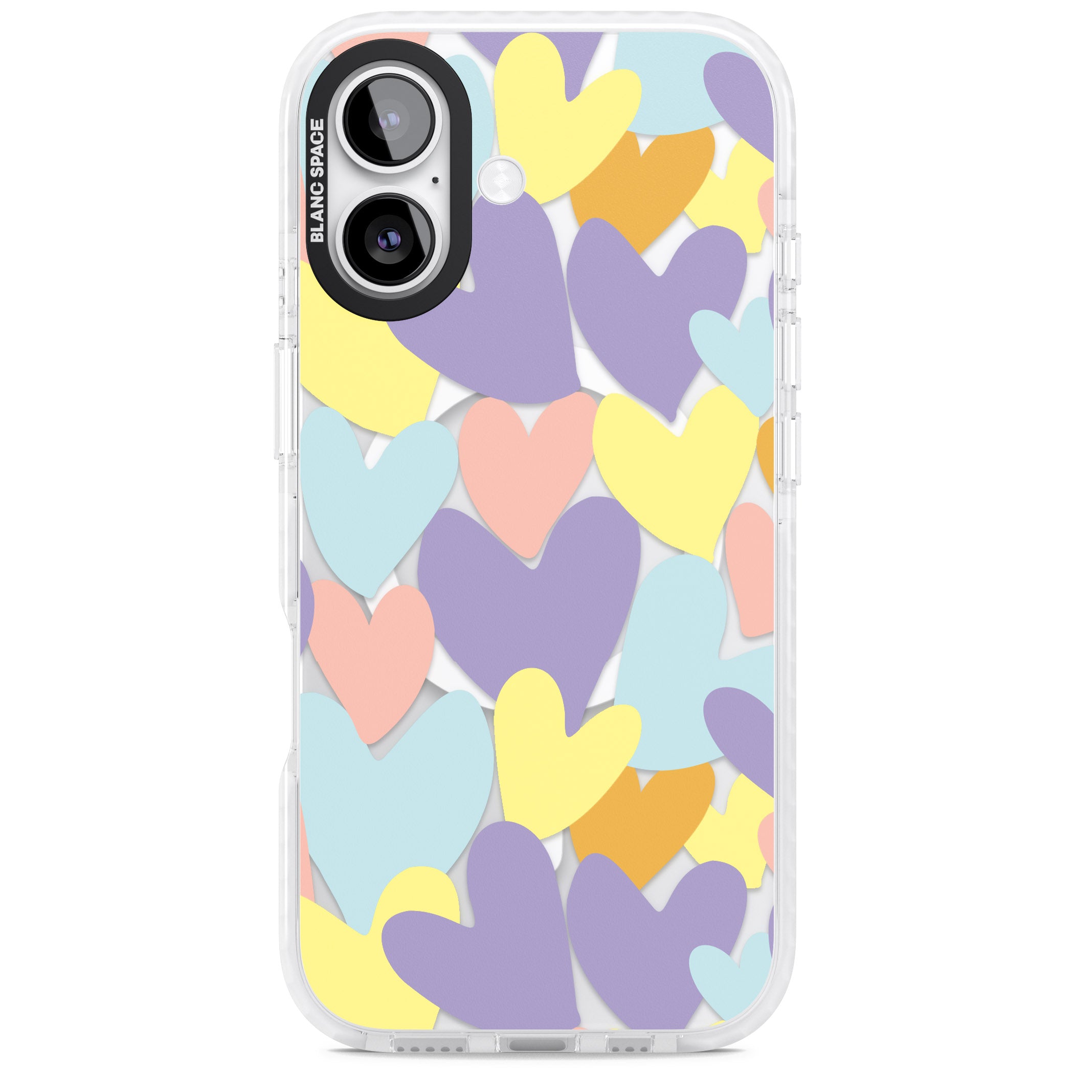 Pastel Hearts iPhone 17 Impact Pro Clear Phone Case
