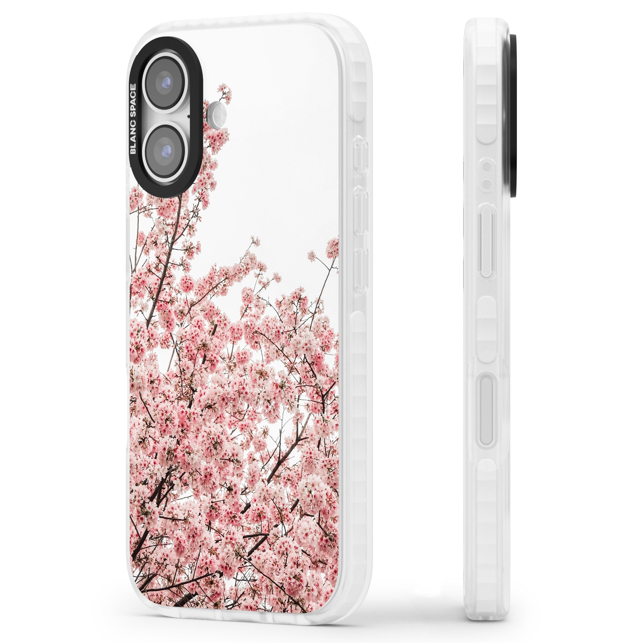 Cherry Blossom Bloom iPhone 17 Impact Pro Clear Phone Case Side Profile