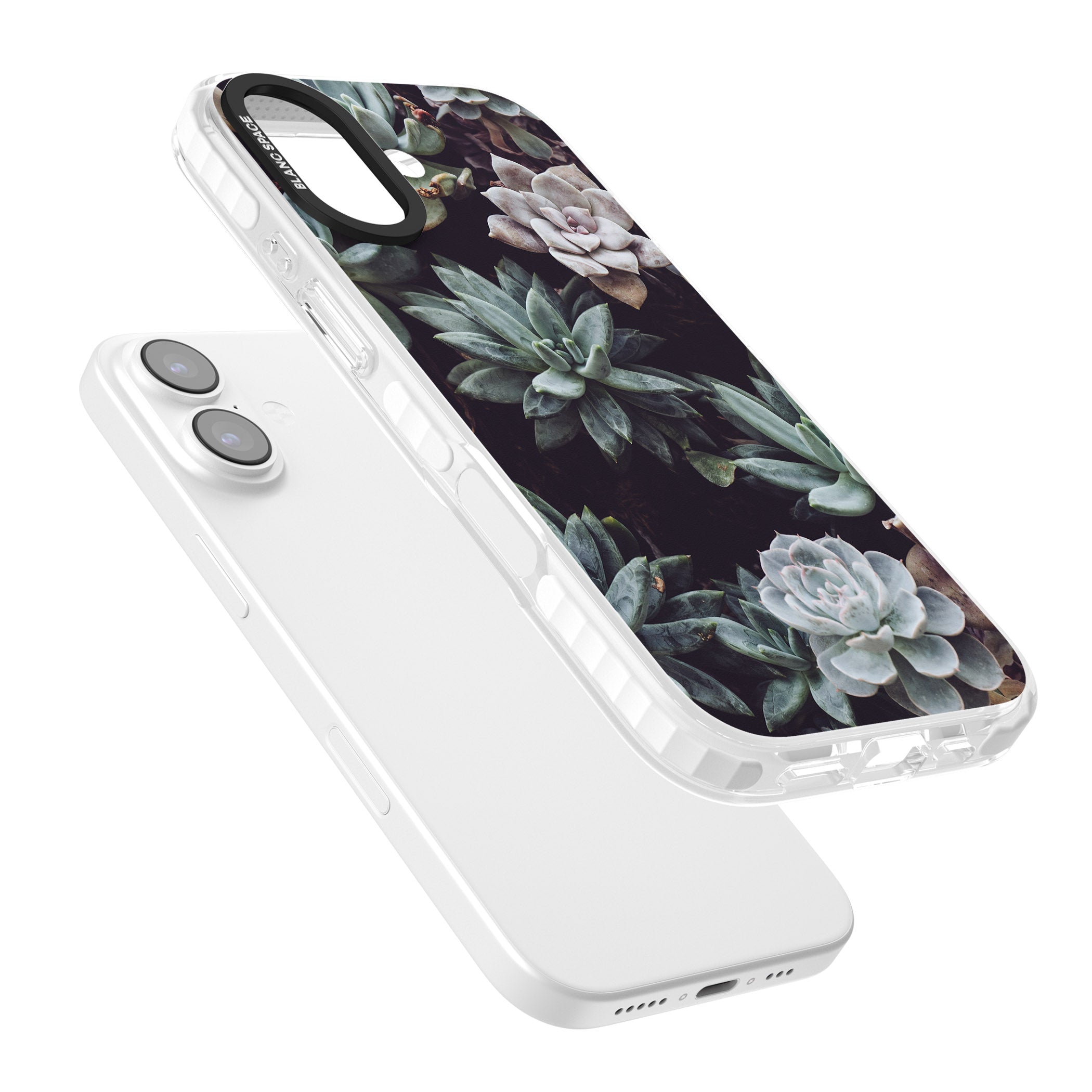 Succulent Bloom Mixed iPhone 17 Impact Pro Clear Phone Case Colours