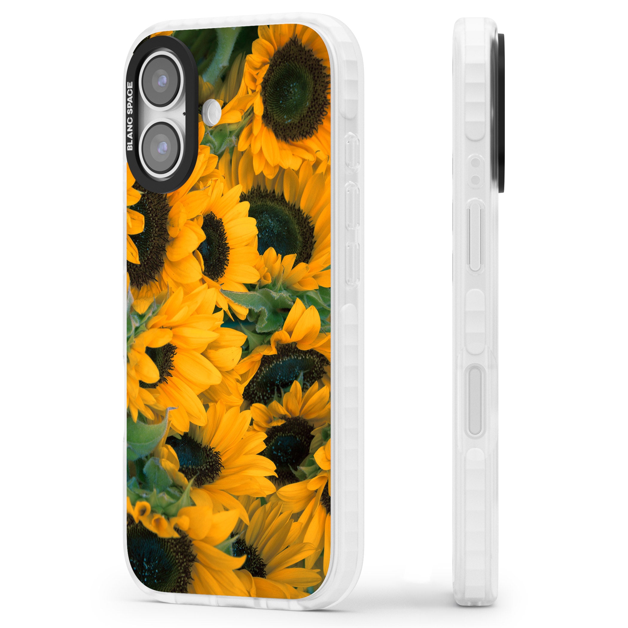Sunflowers iPhone 17 Impact Pro Clear Phone Case Side Profile