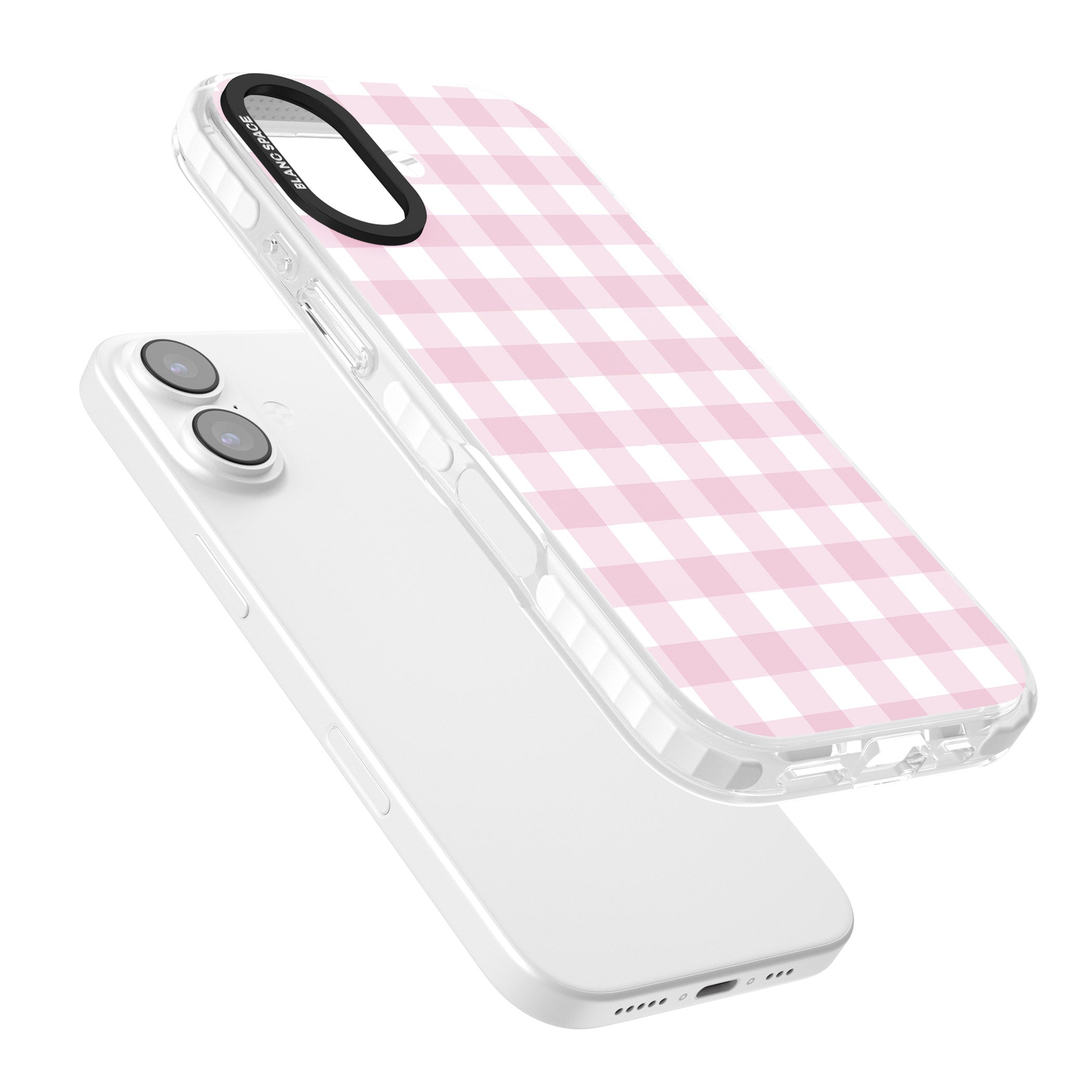 Pink Gingham Pattern iPhone 17 Impact Pro Clear Phone Case Colours