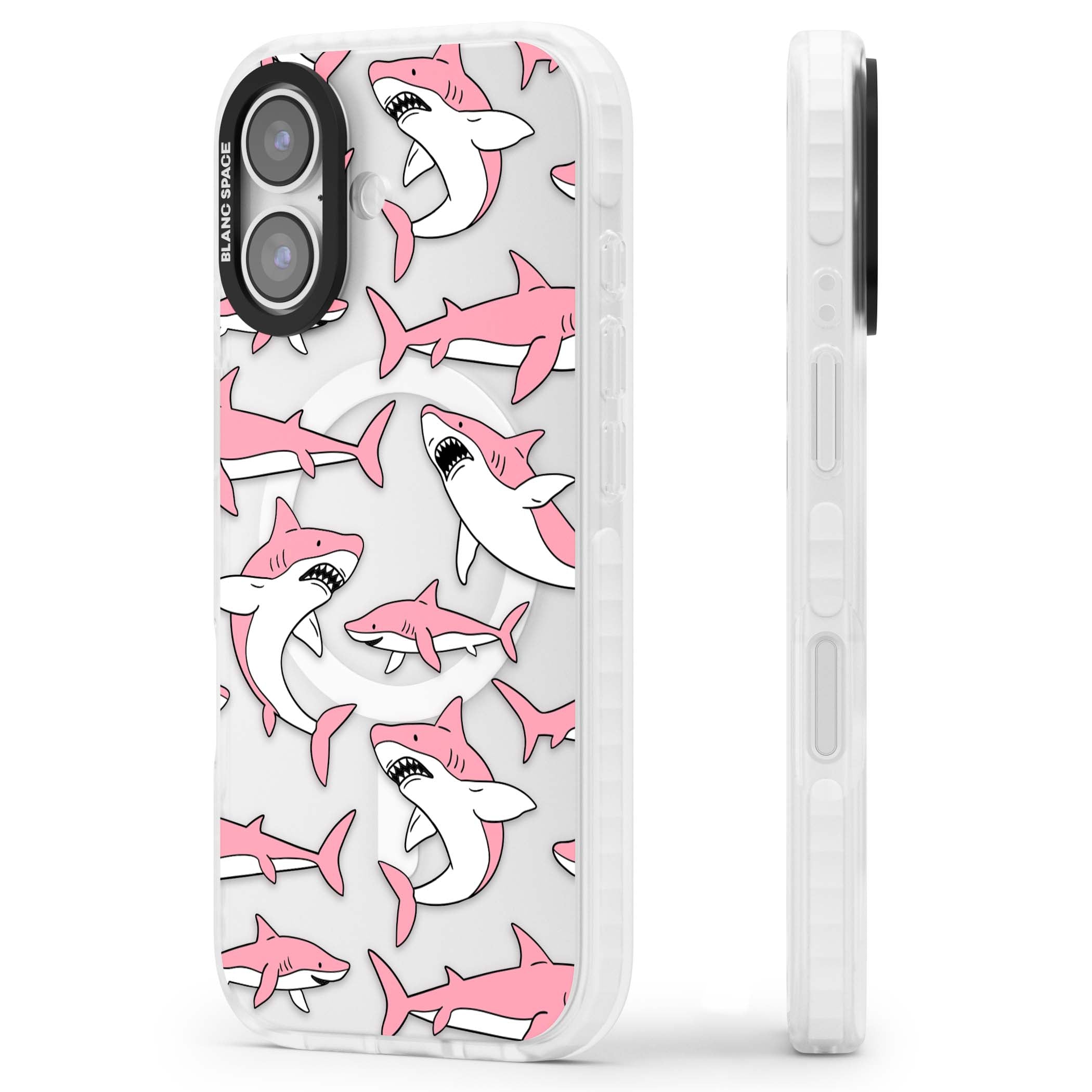 Bubblegum Sharks for her iPhone case | Impact Magsafe case for iPhone 17