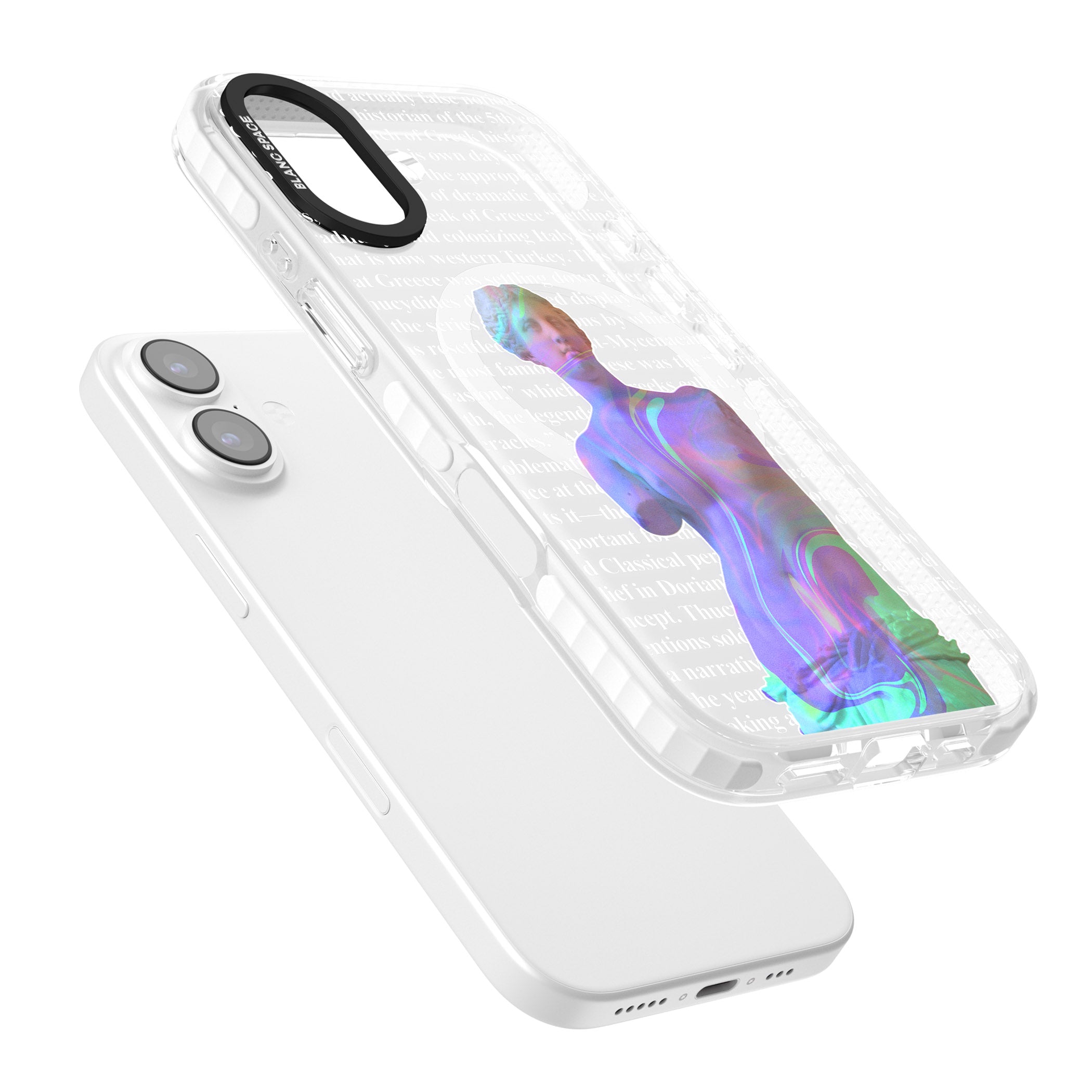 Iridescent De Milo iPhone 17 Impact Pro Clear Phone Case Colours